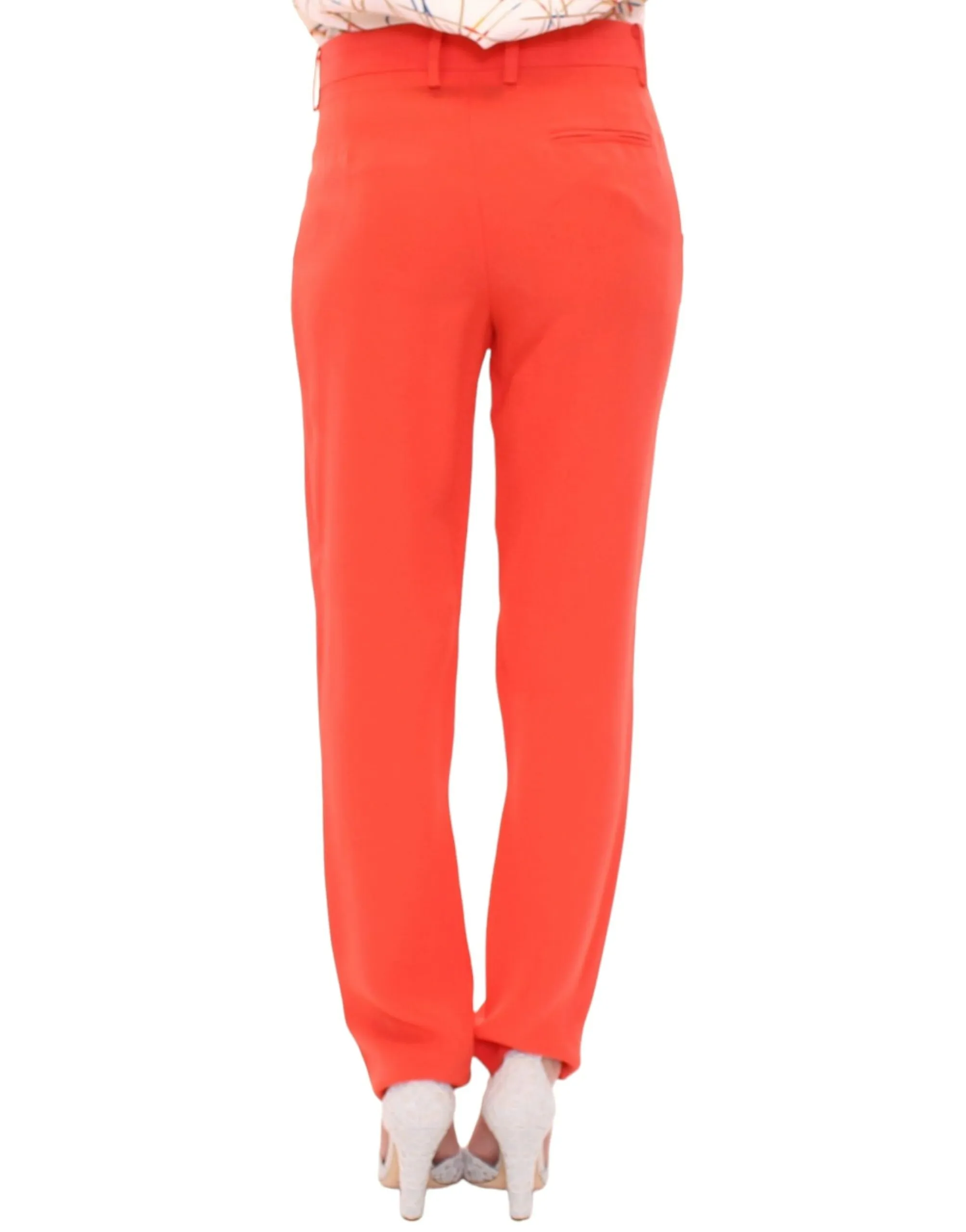 CO|TE Women's Chic Orange Boyfriend Pants - Italian Crafted