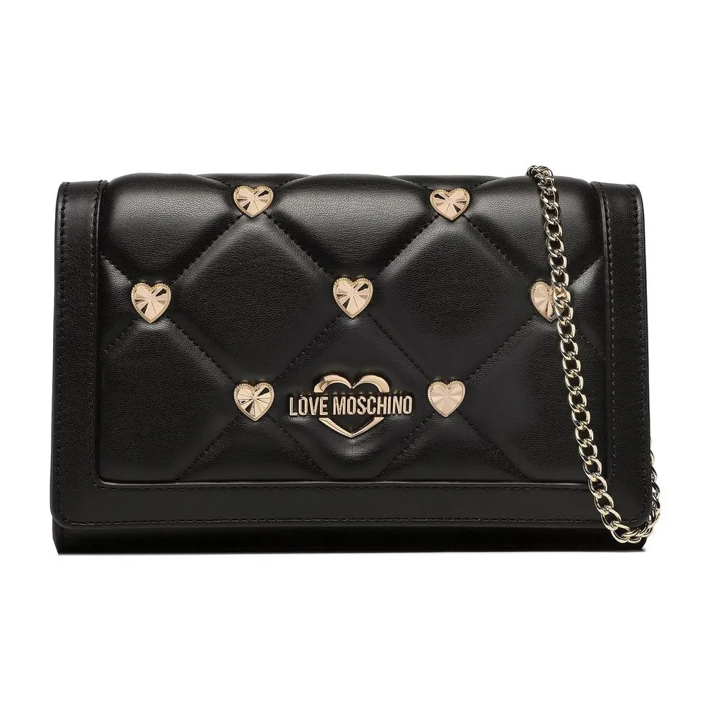 Love Moschino Women's Chic Faux Leather Gold-Tone Crossbody Bag