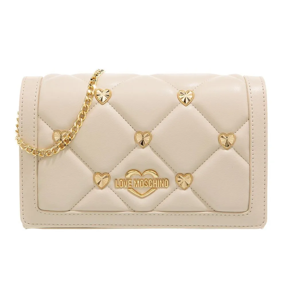 Love Moschino Women's Chic White Faux Leather Crossbody Bag