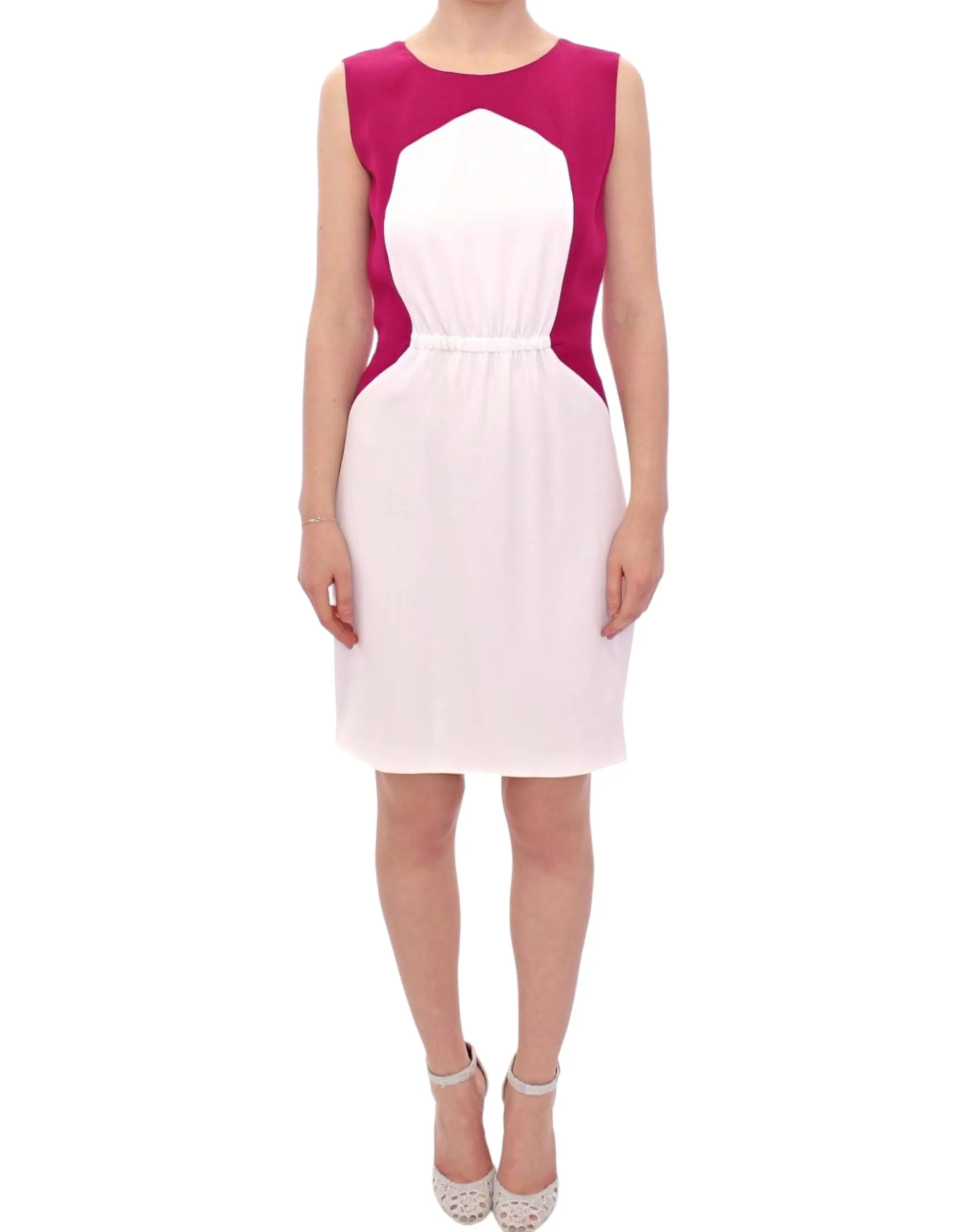 CO|TE Women's Chic Pink & White Shift Dress