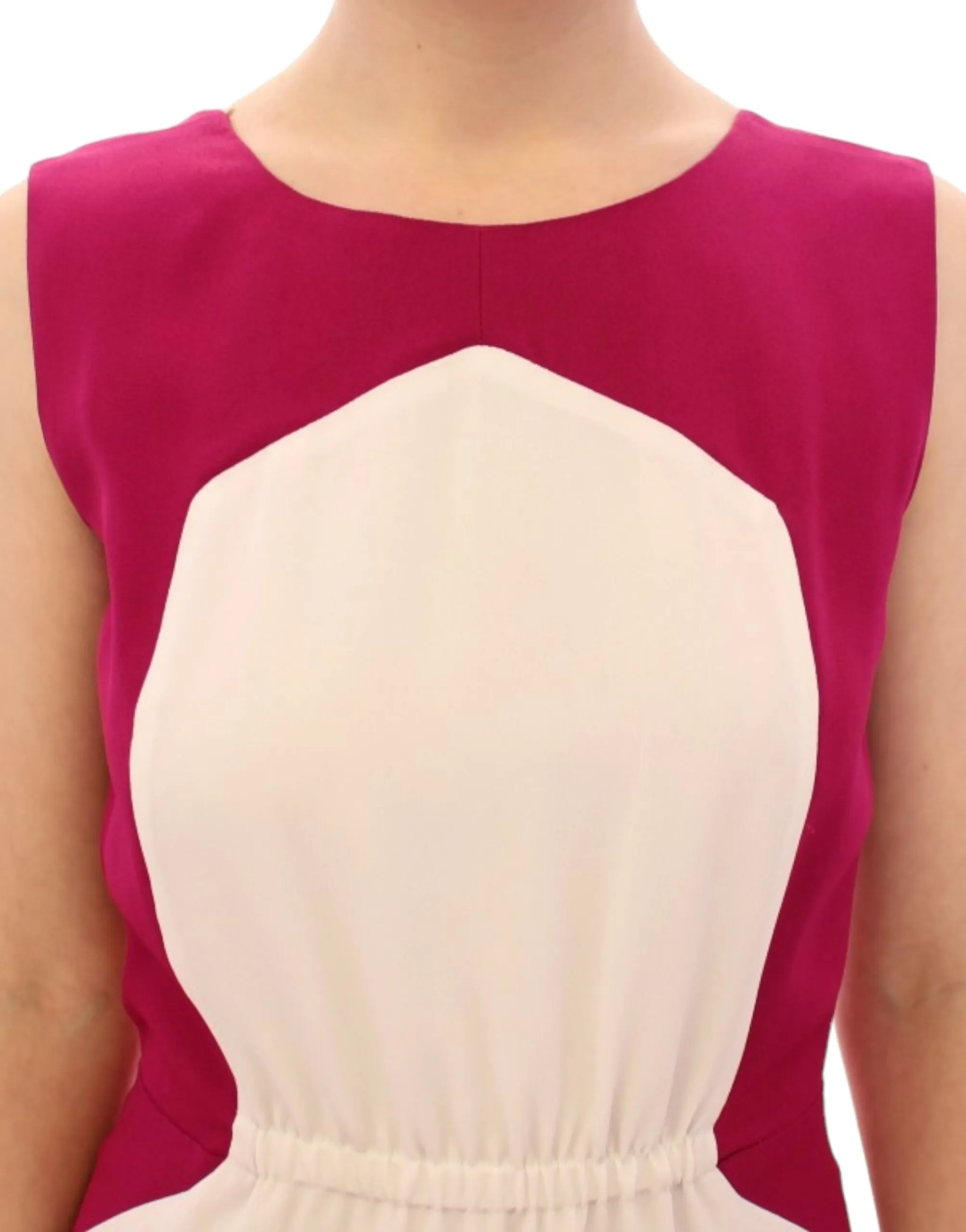 CO|TE Women's Chic Pink & White Shift Dress