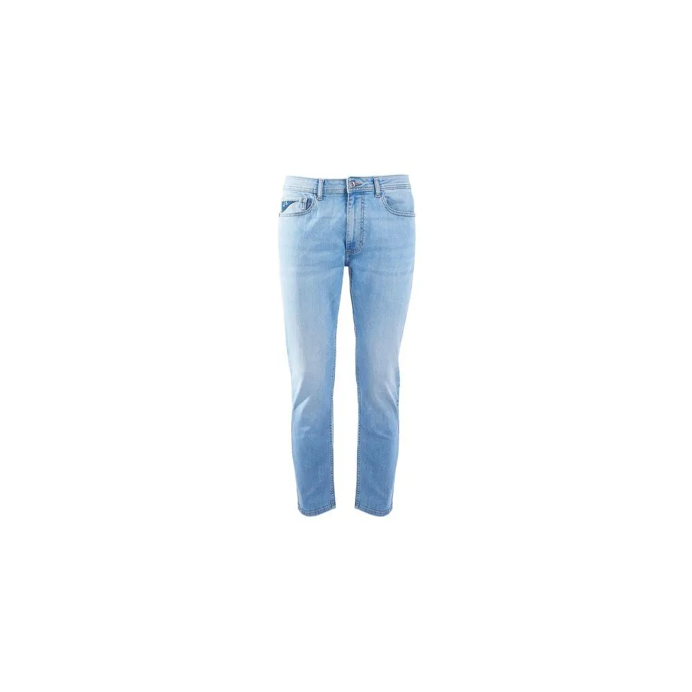Yes Zee Men's Sleek Comfort Denim Five-Pocket Light Wash Jeans
