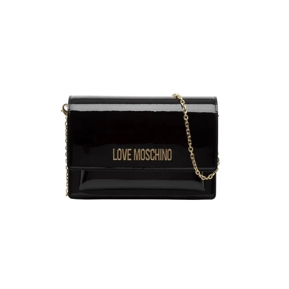 Love Moschino Women's Glossy Chic Faux Leather Shoulder Bag