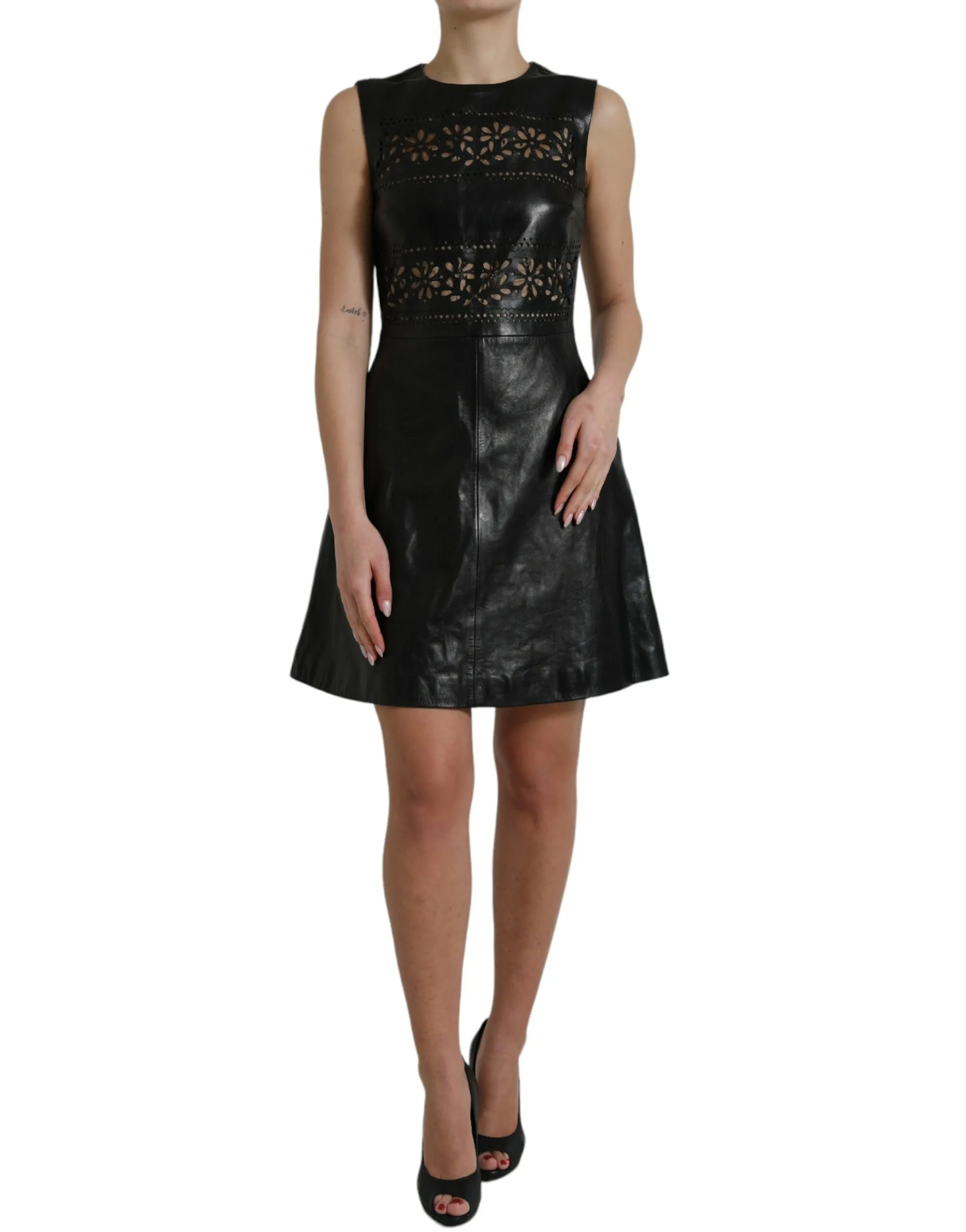 Valentino Women's Elegant Black A-Line Mini Dress