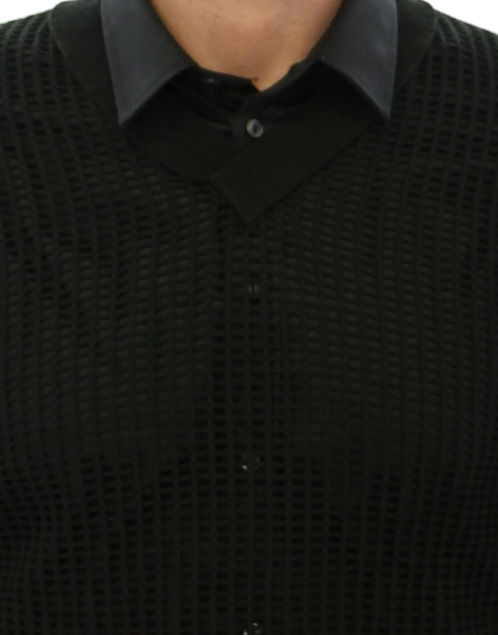 Dolce & Gabbana Men's Elegant V-Neck Dark Green Knitted Sweater
