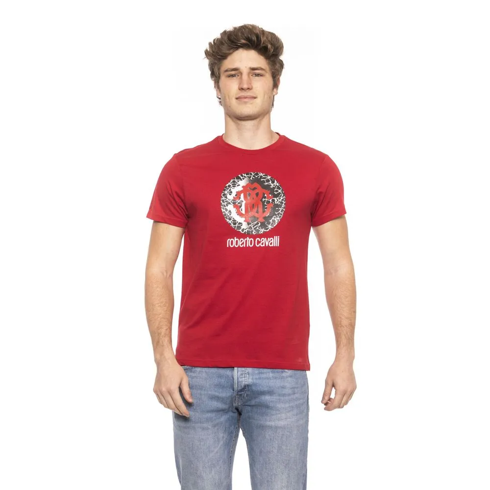 Red Cotton Men T-Shirt