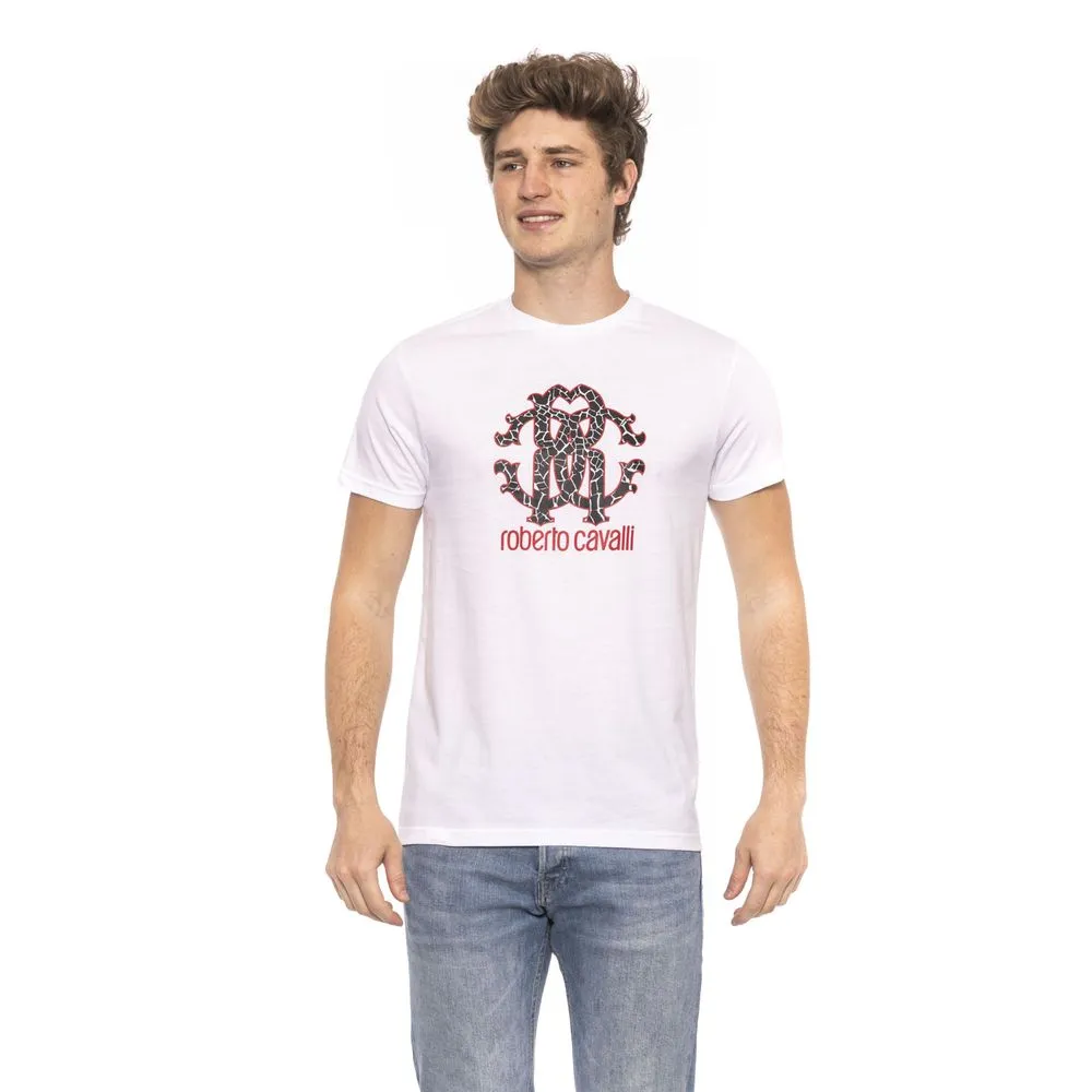 White Cotton Men T-Shirt