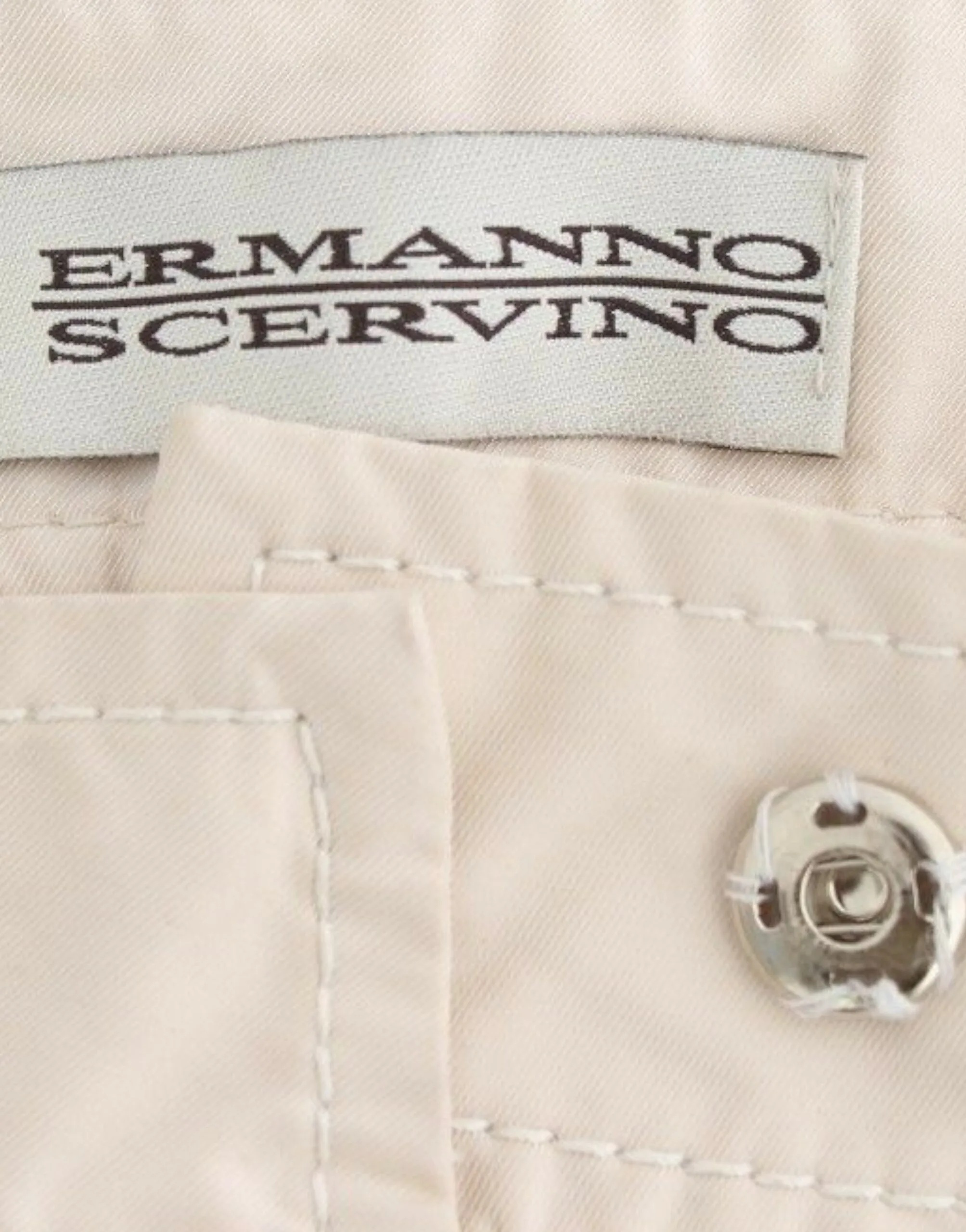 Ermanno Scervino Women's Chic Beige Chino Pants - Elegance Redefined