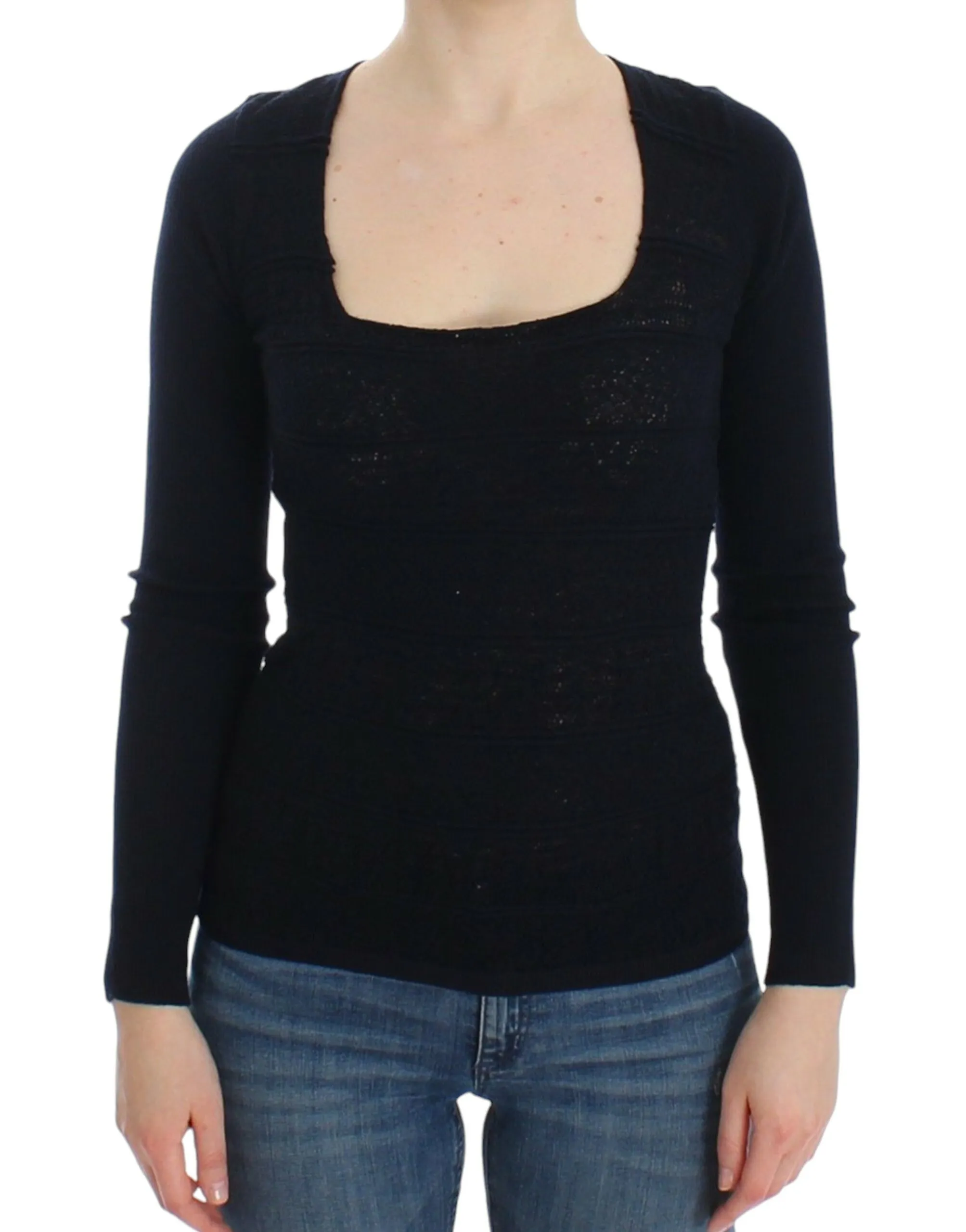 Ermanno Scervino Women's Chic Blue Wool Blend Sweater