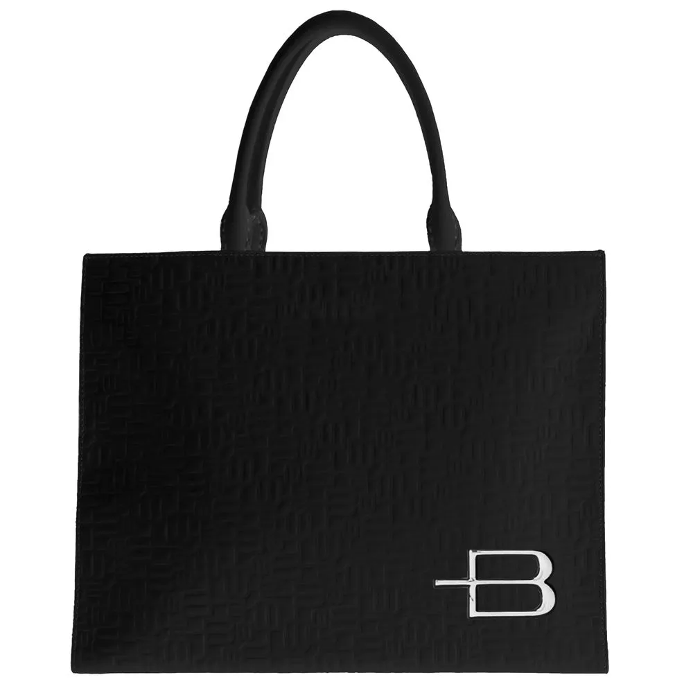 Baldinini Trend Women's Chic Nude Calfskin Logo Handbag