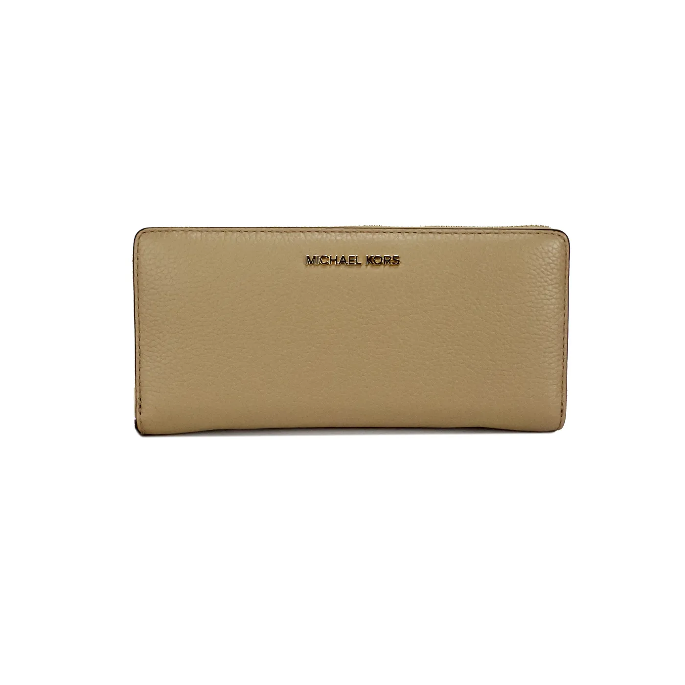 Michael Kors Women's Jet Set Travel Large Camel Leather Continental Wristlet Wallet