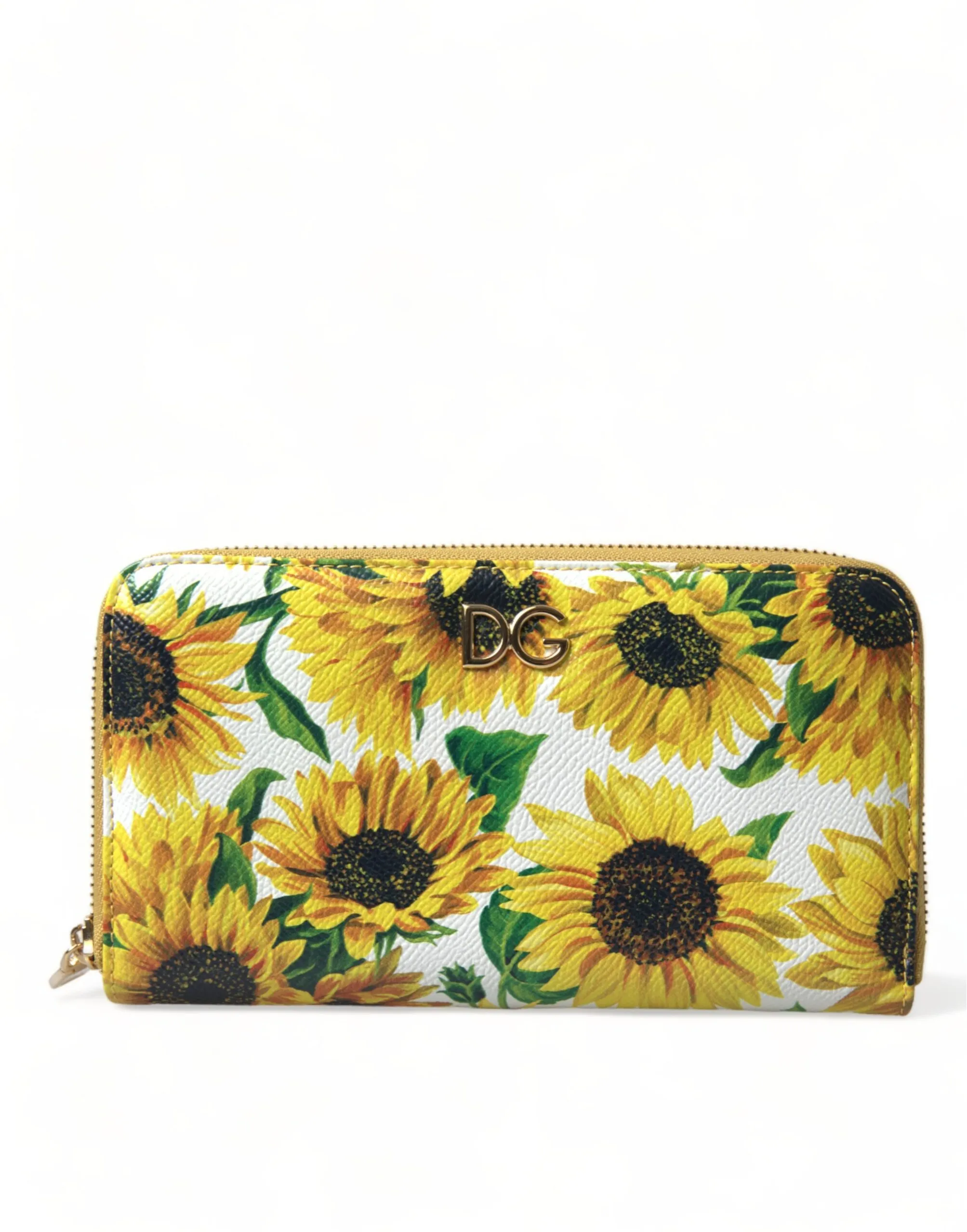 Dolce & Gabbana Women's Sunflower Print Leather Continental Wallet