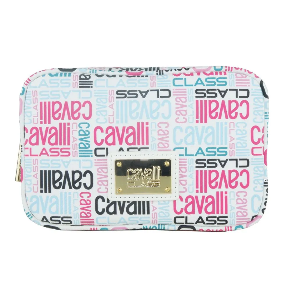 Cavalli Class Women's Chic White Crossbody with Iconic Logo Detail