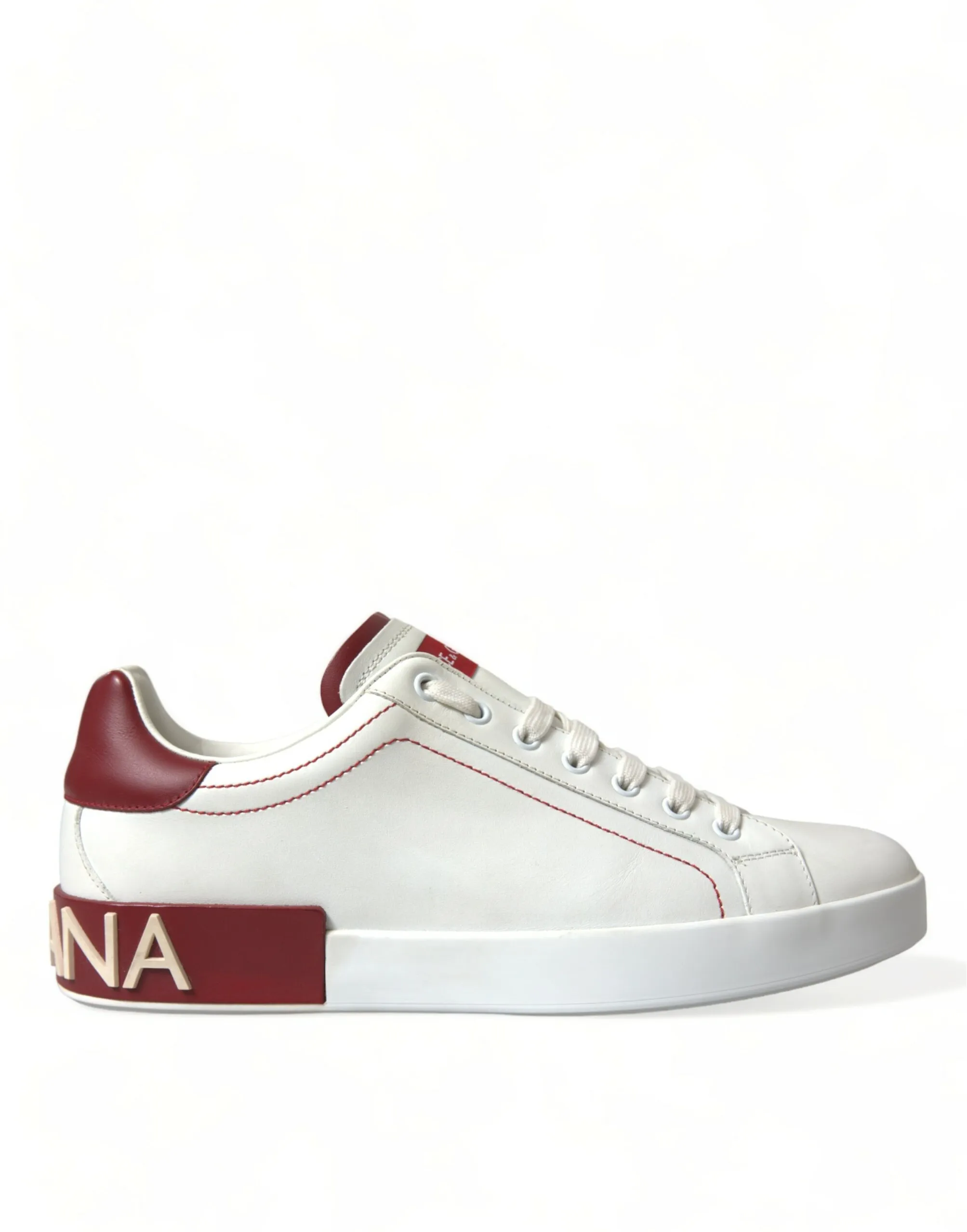 Dolce & Gabbana Men's Chic White & Red Portofino Sneakers