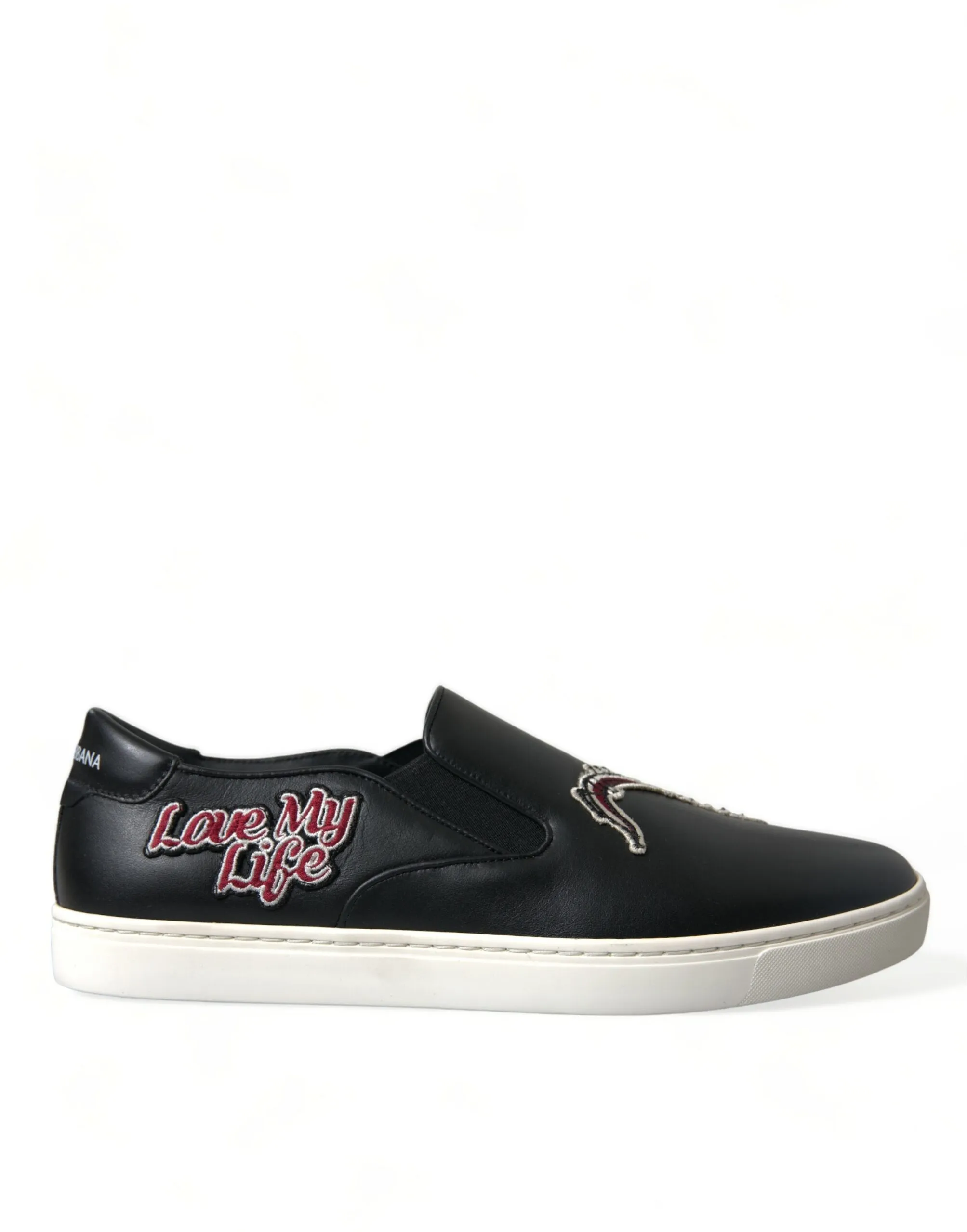 Dolce & Gabbana Men's Elegant Black Slip-On Sneakers