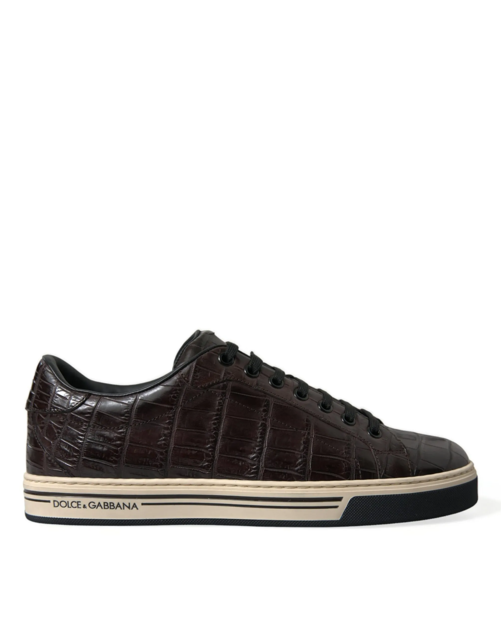 Dolce & Gabbana Men's Elegant Exotic Leather Low-Top Sneakers