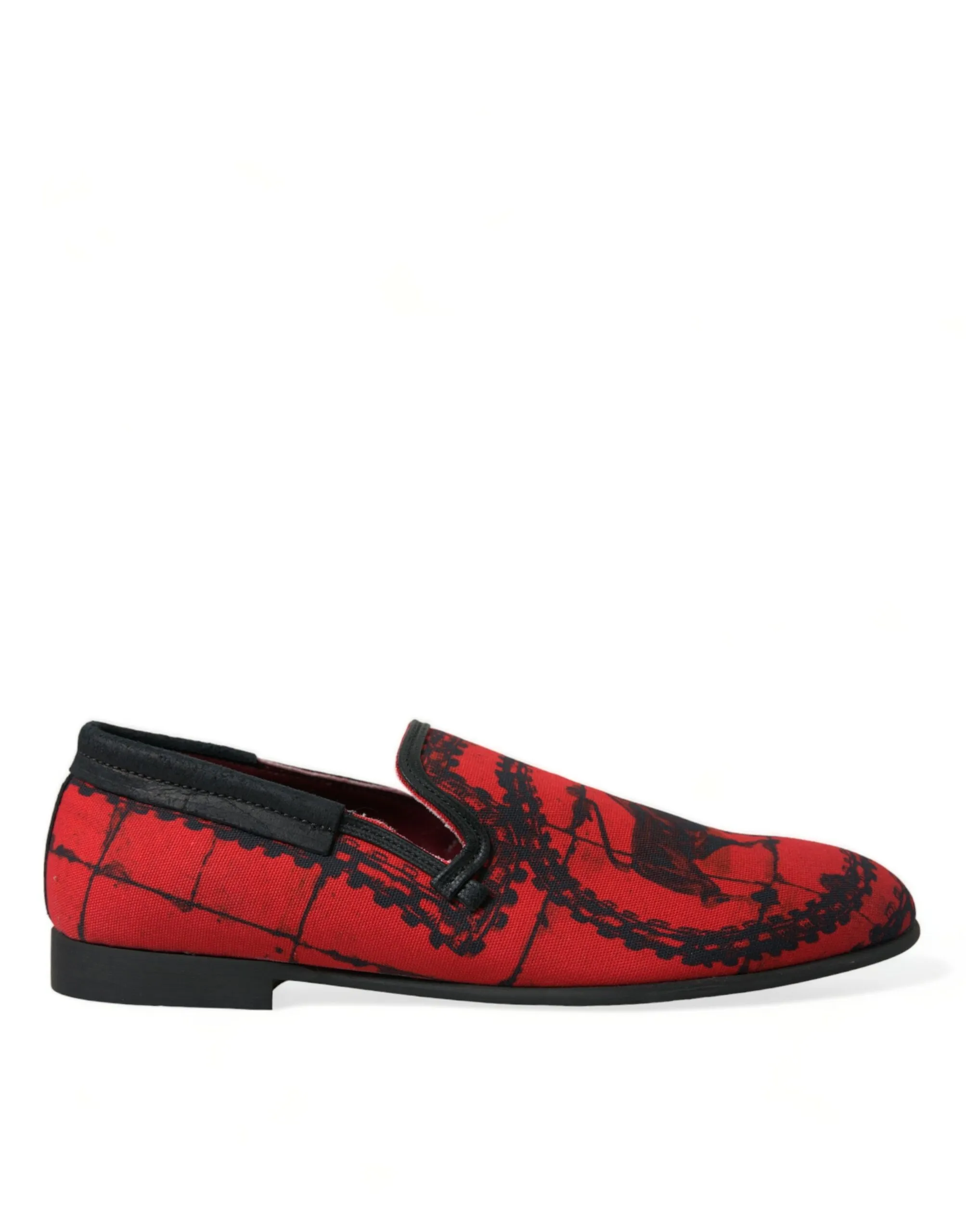 Dolce & Gabbana Men's Torero-Inspired Luxe Red & Black Loafers