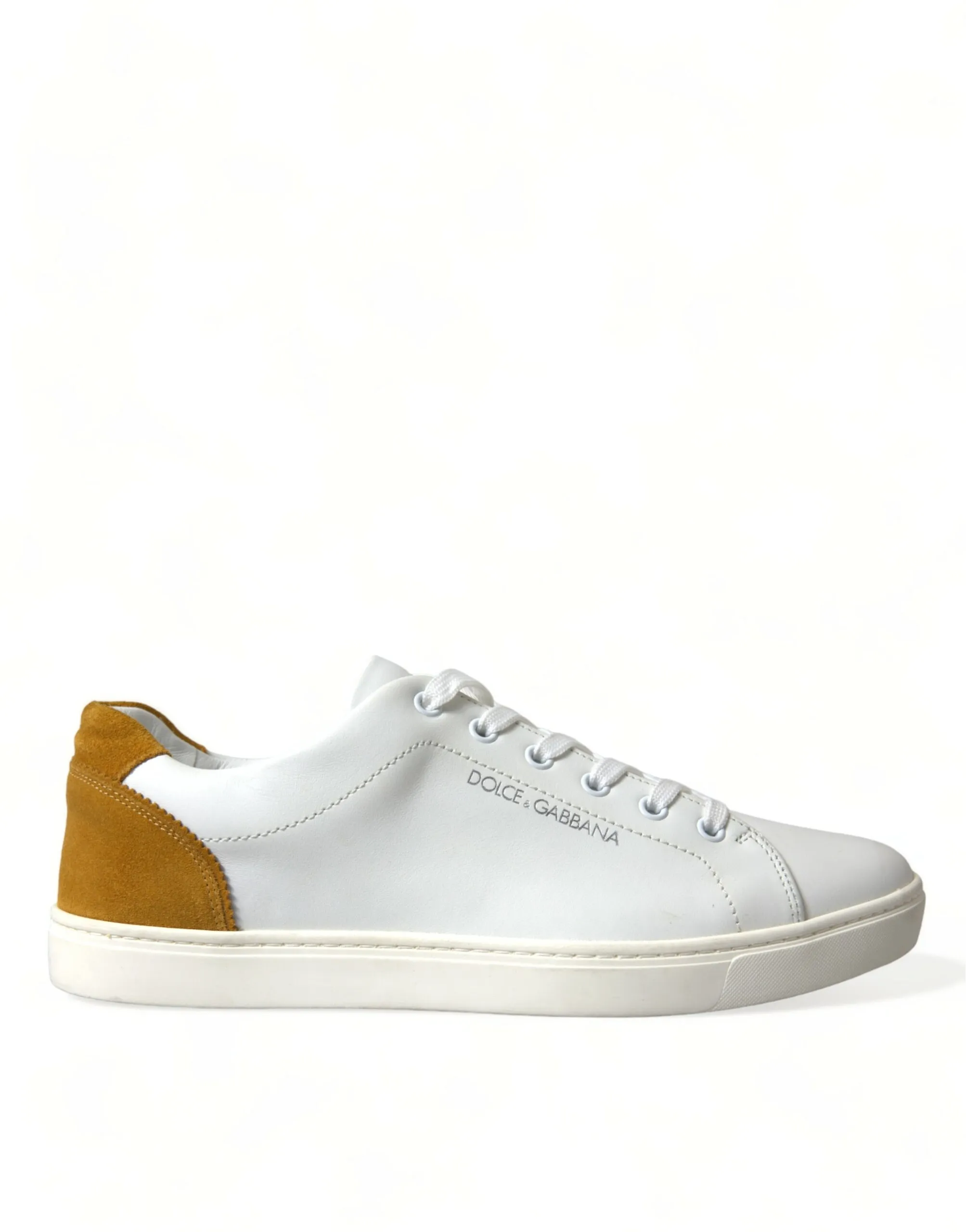 Dolce & Gabbana Men's Chic White Calfskin Low Top Sneakers