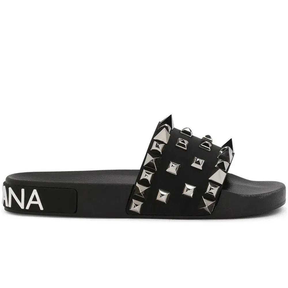 Dolce & Gabbana Women's Studded Elegance Slipper Sandals