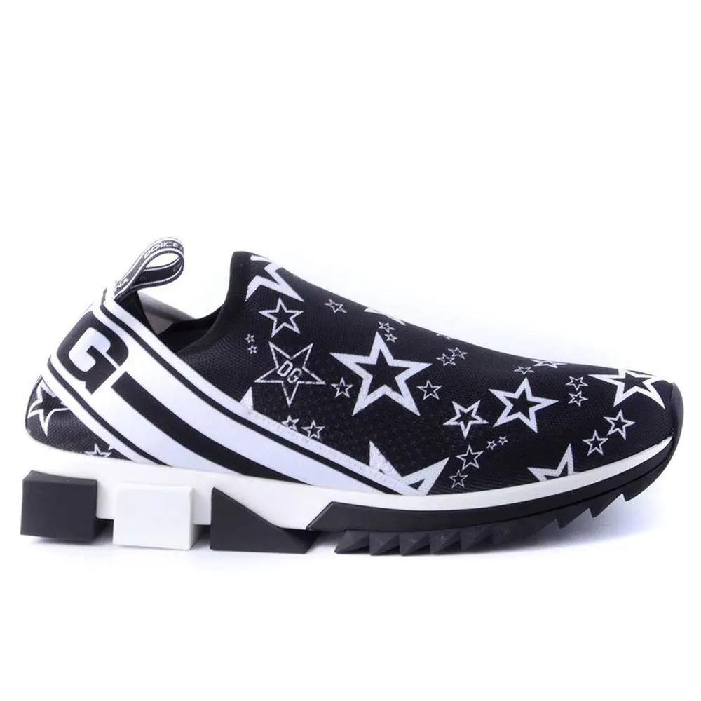 Dolce & Gabbana Women's Stellar Stretch Sneakers in Monochrome
