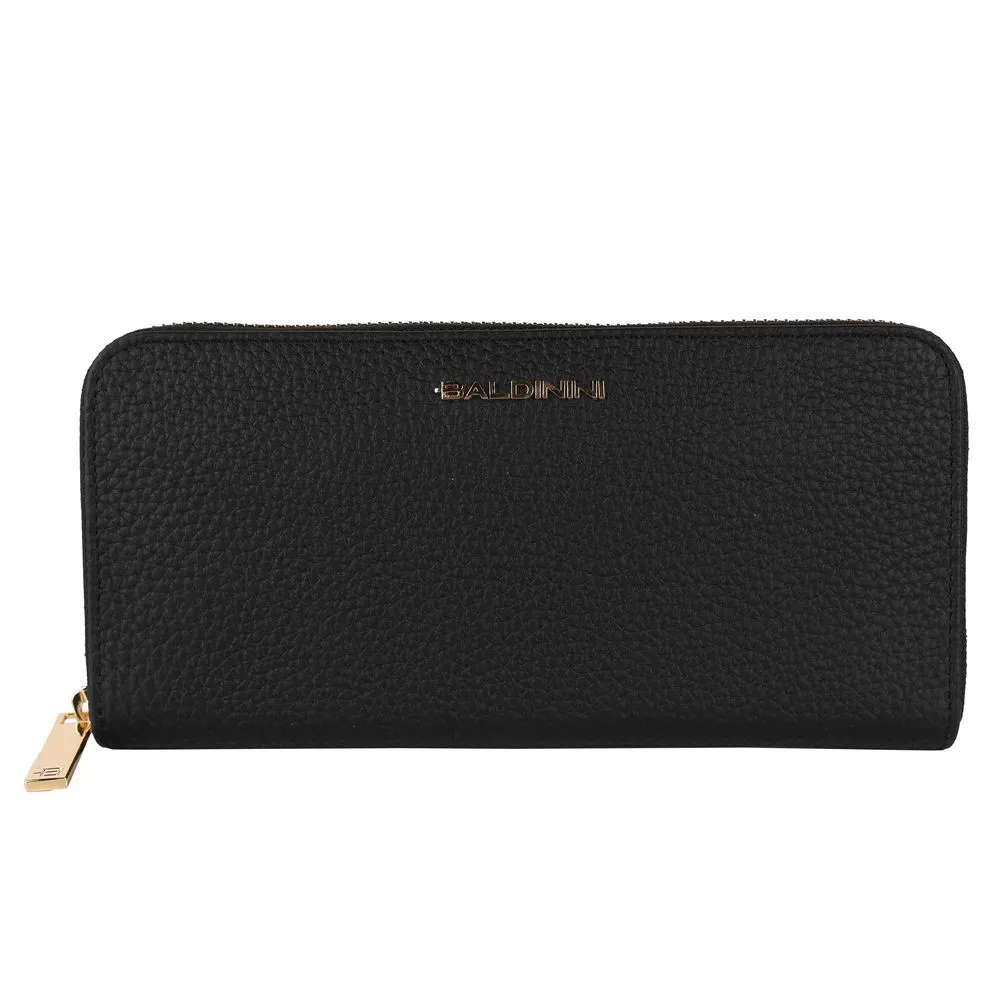 Baldinini Trend Women's Elegant Leather Zip Wallet - Timeless Accessory