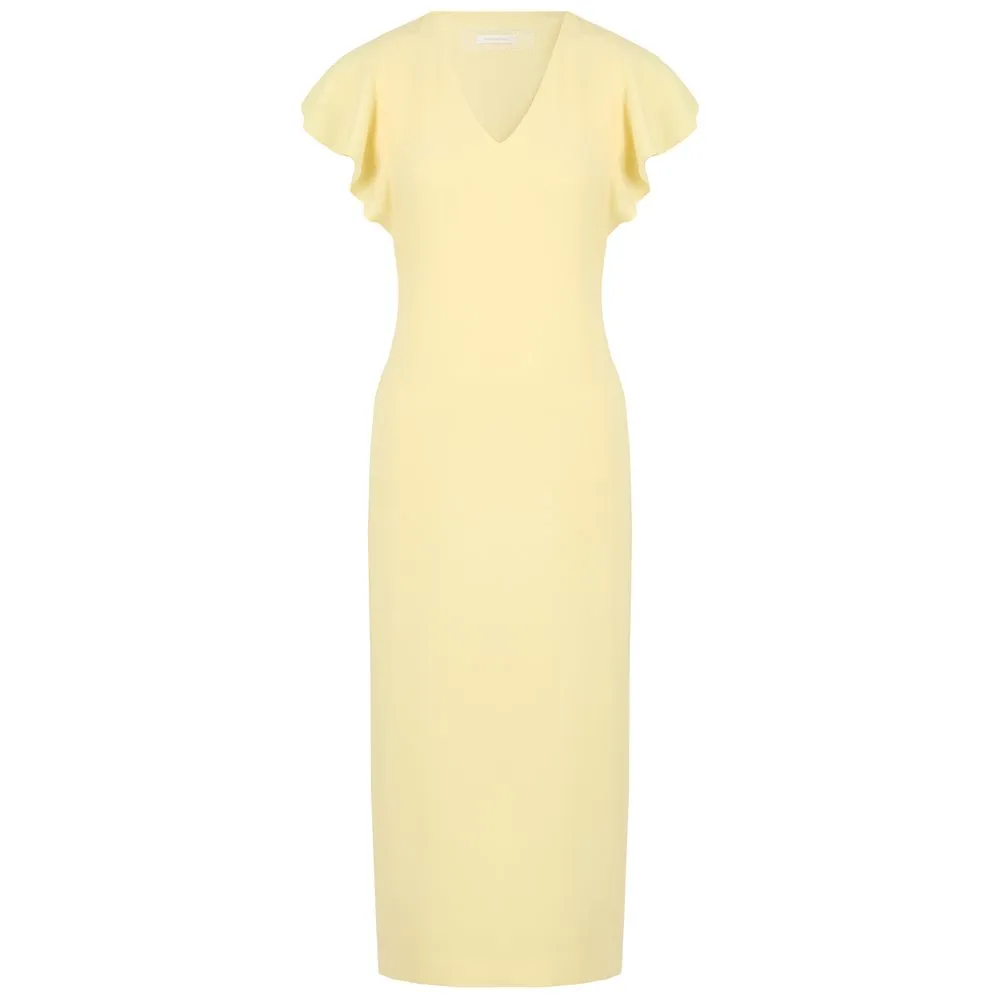 Patrizia Pepe Women's Chic Yellow Elasticized Cocktail Dress