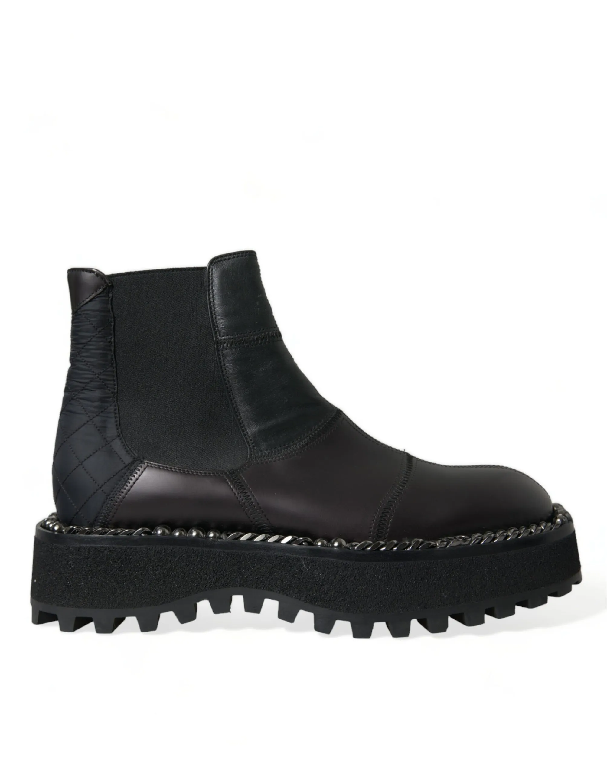 Dolce & Gabbana Men's Elegant Black Chelsea Slip-On Boots