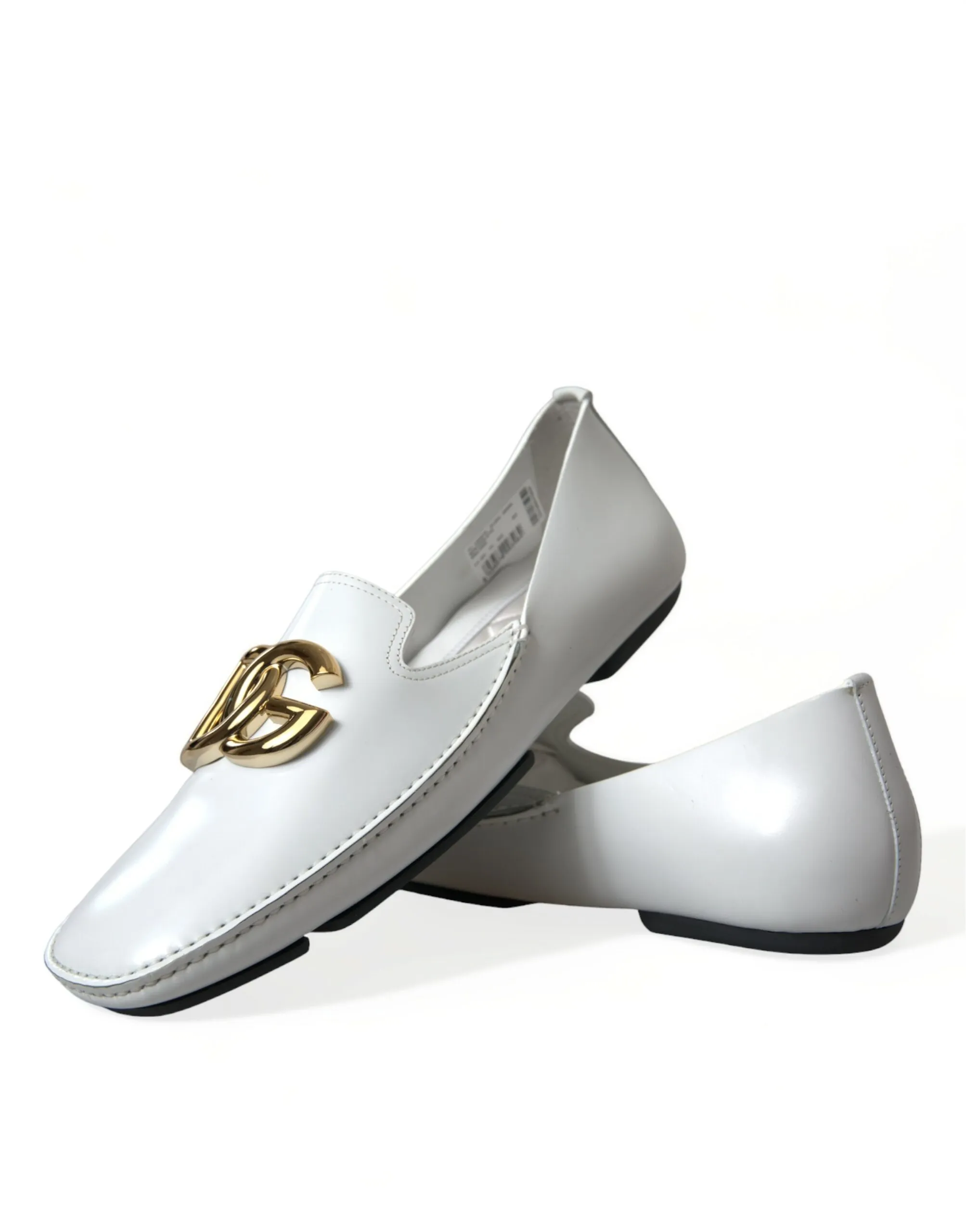 Dolce & Gabbana Men's Elegant White Leather Loafers for Men