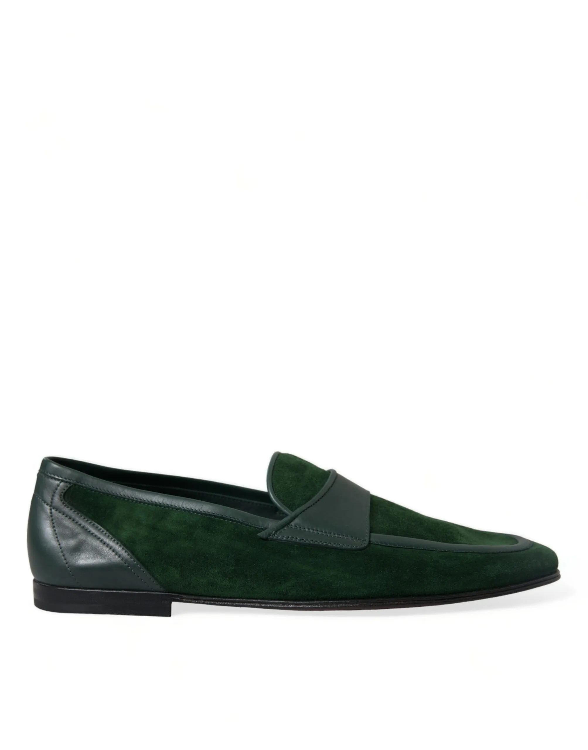 Dolce & Gabbana Men's Emerald Velvet Leather Loafers for Men
