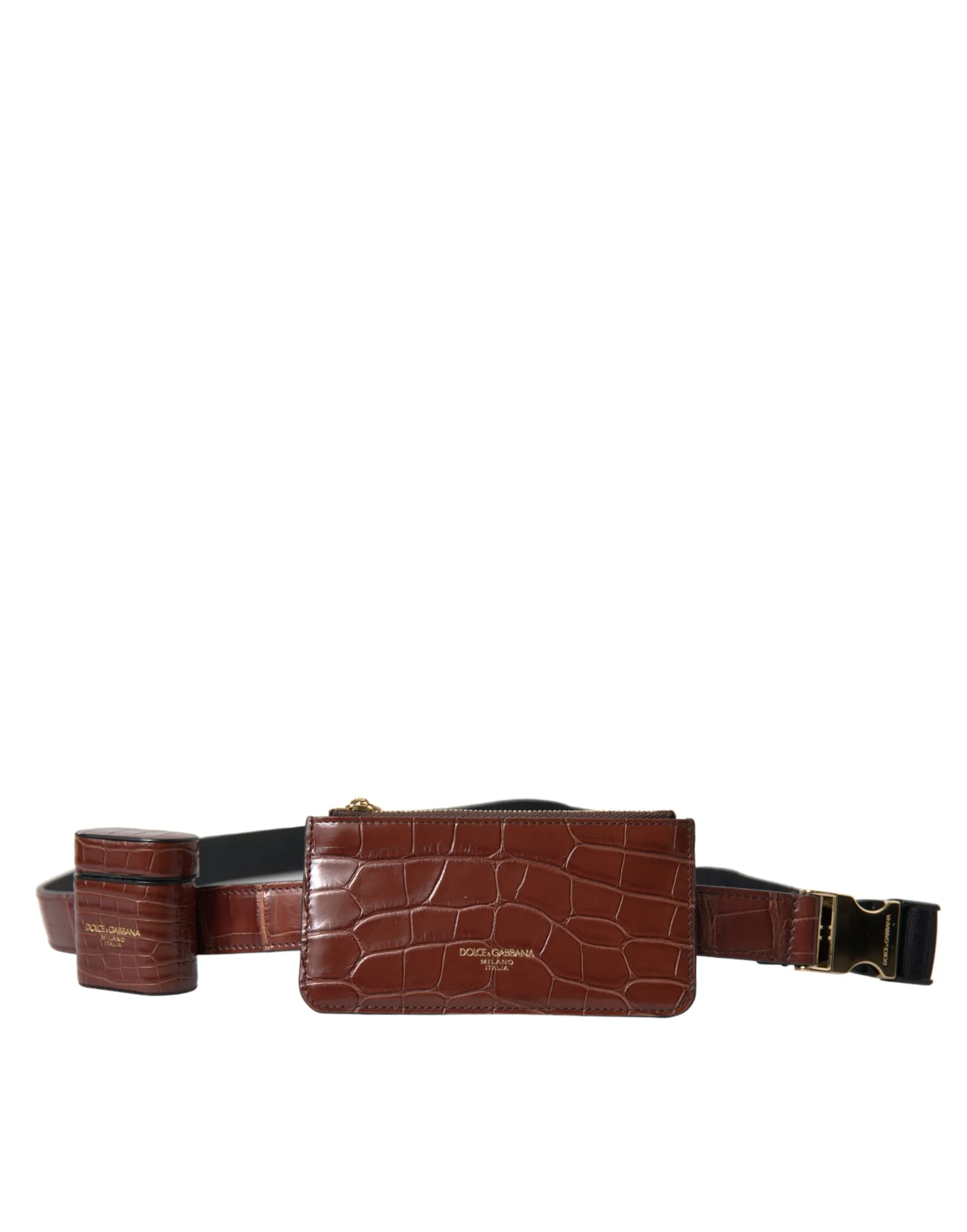 Dolce & Gabbana Women's Elegant Leather Airpod & Coin Purse Duo