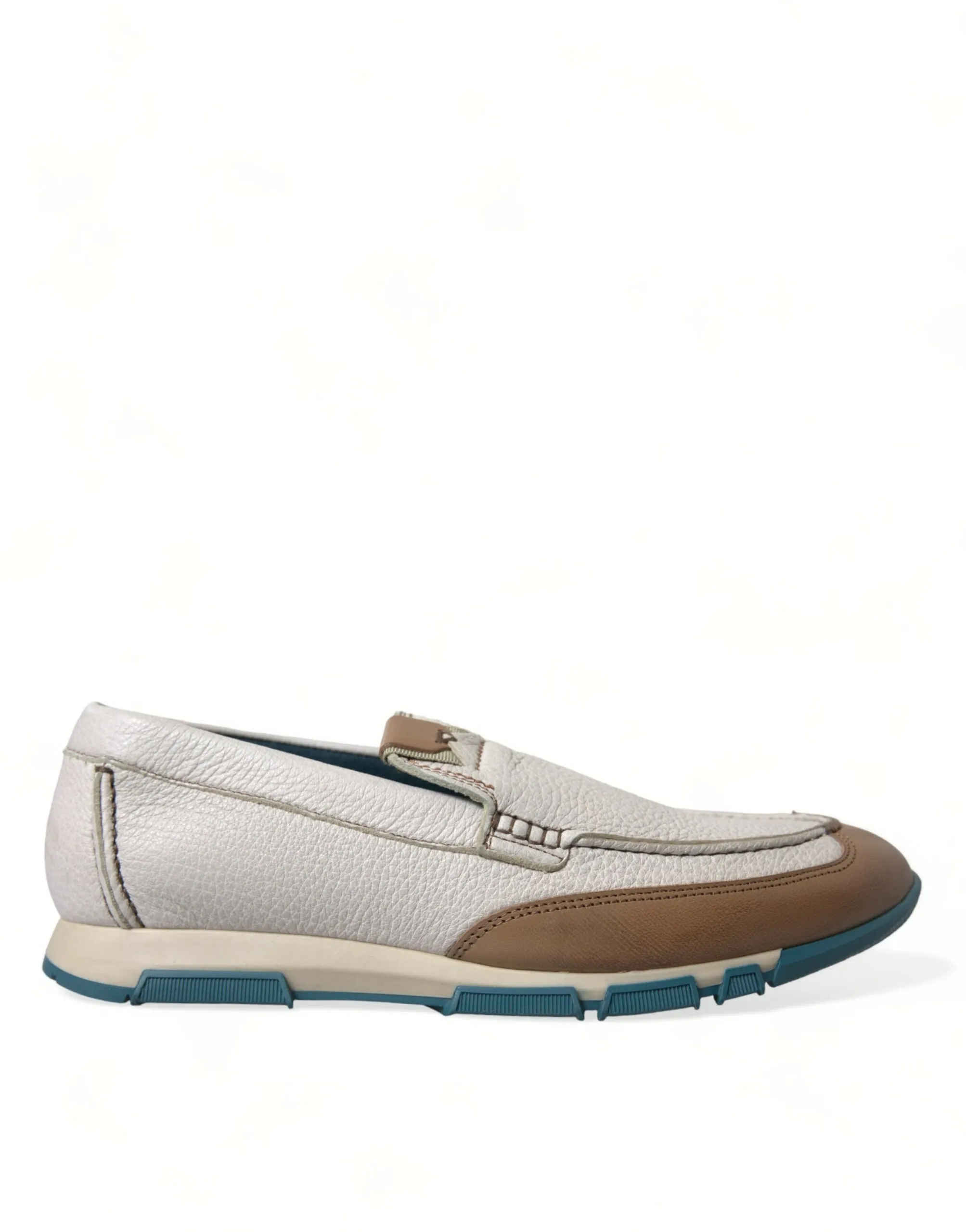 Dolce & Gabbana Men's Elegant White Deerskin Loafers