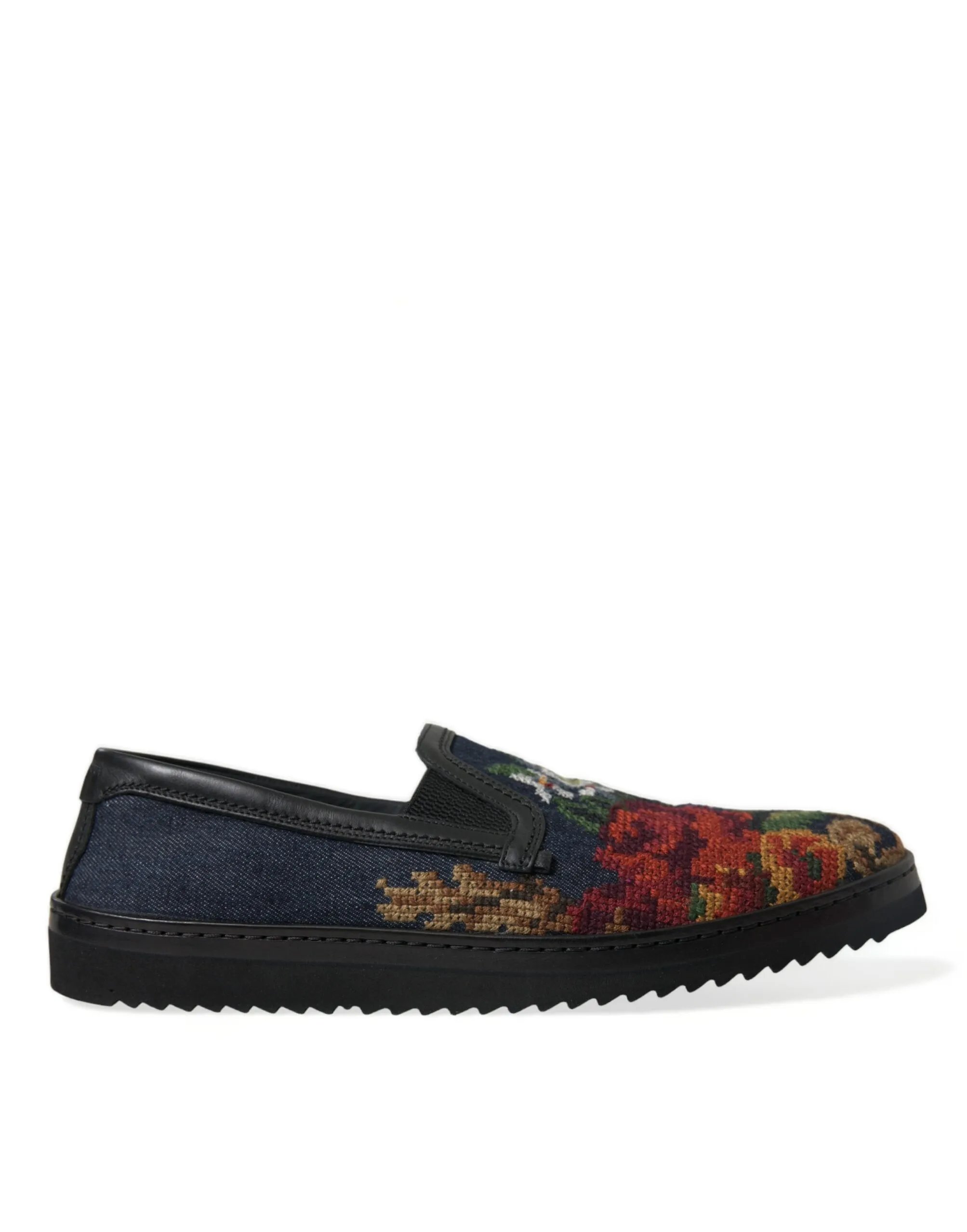 Dolce & Gabbana Men's Elegant Multicolor Floral Loafers