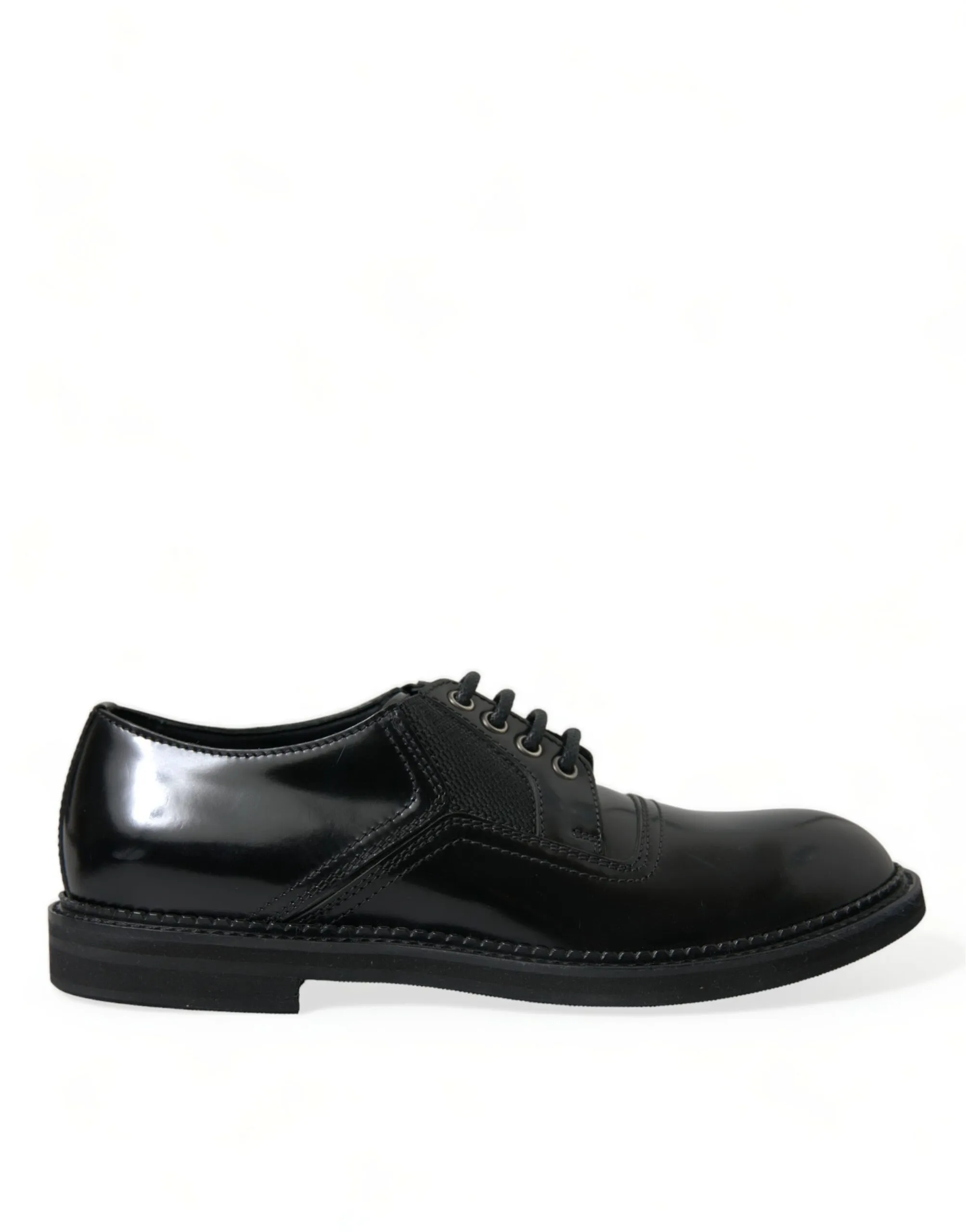 Dolce & Gabbana Men's Elegant Black Leather Derby Dress Shoes