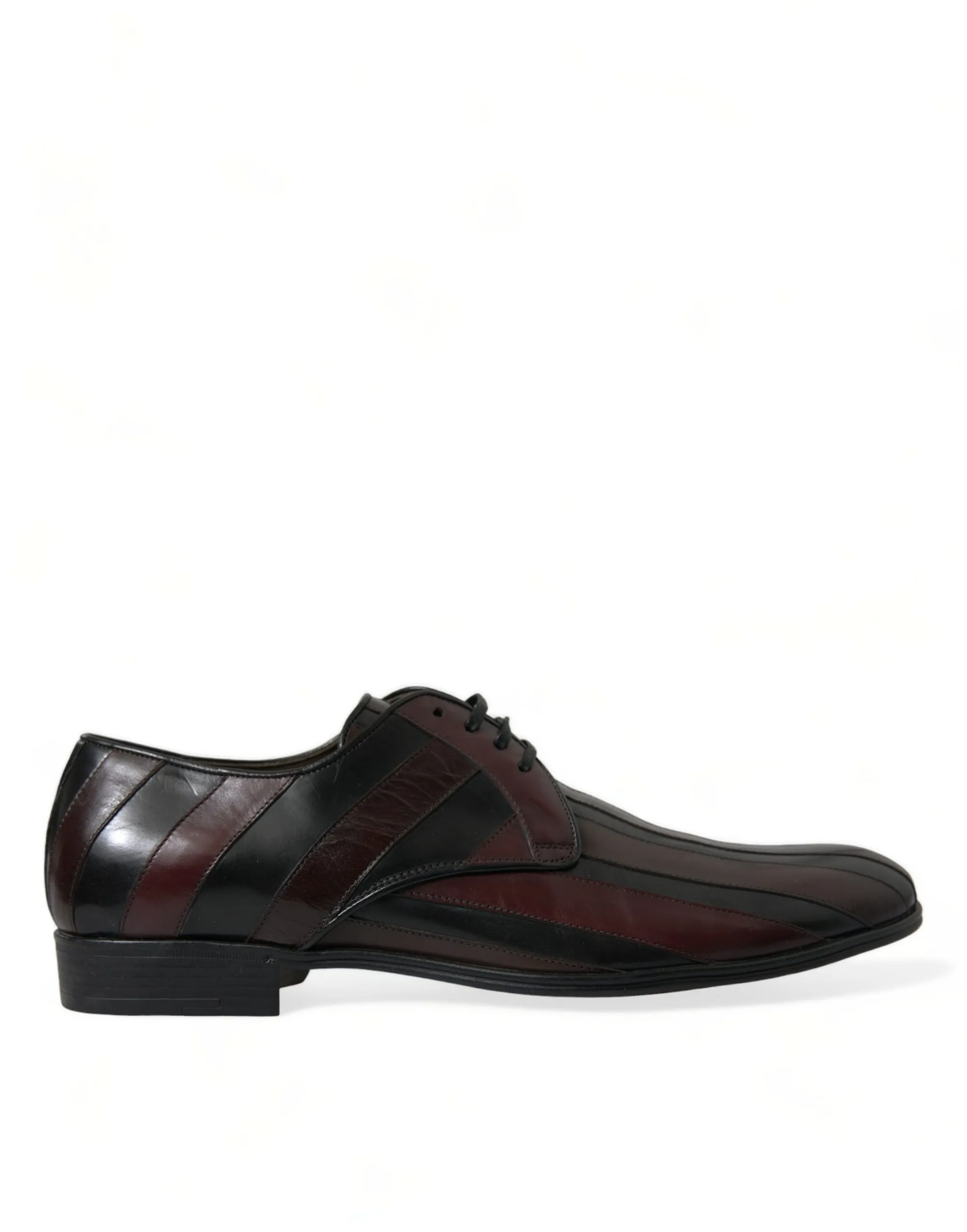 Dolce & Gabbana Men's Elegant Striped Leather Dress Shoes