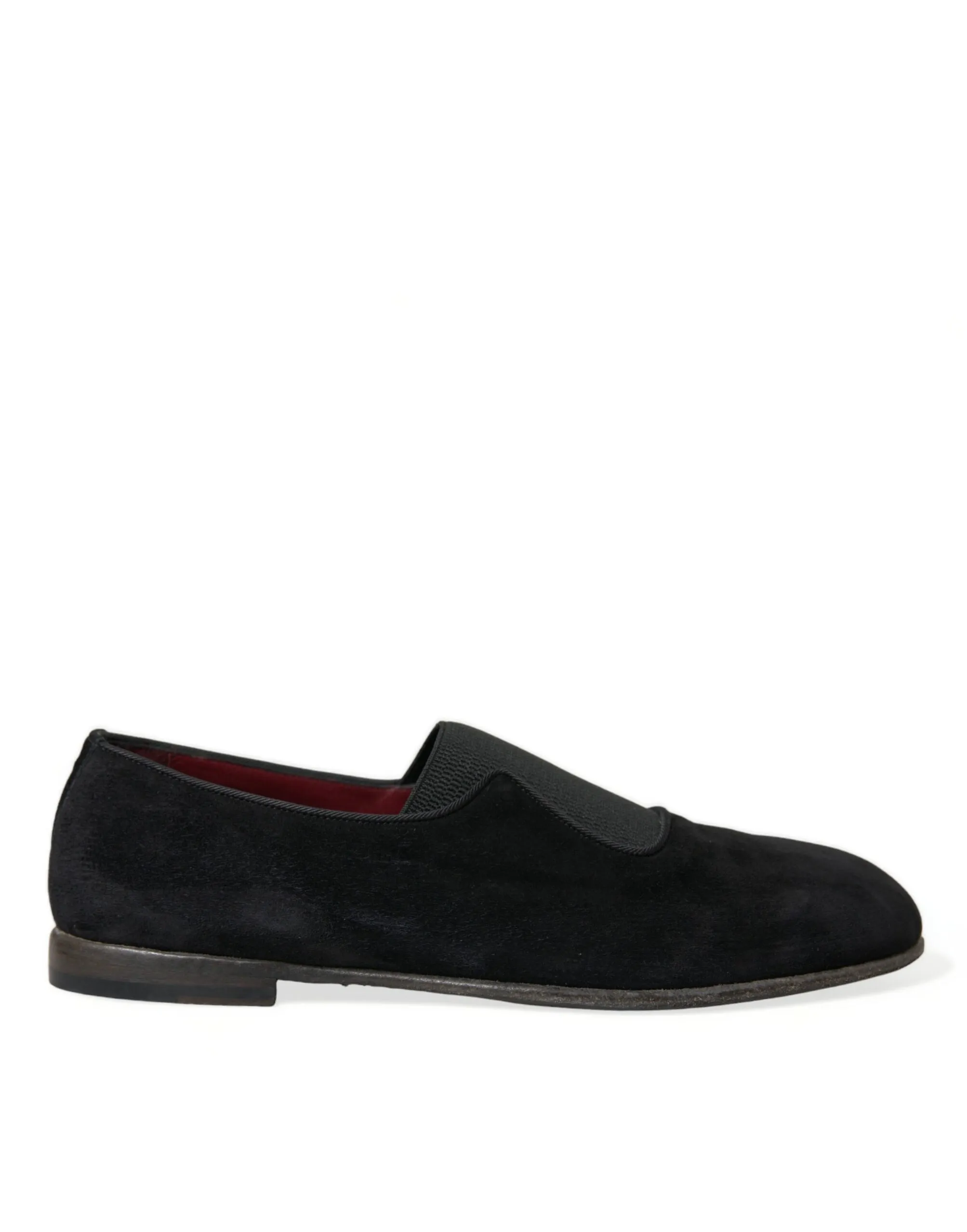 Dolce & Gabbana Men's Elegant Black Velor Loafers for the Discerning Gentleman