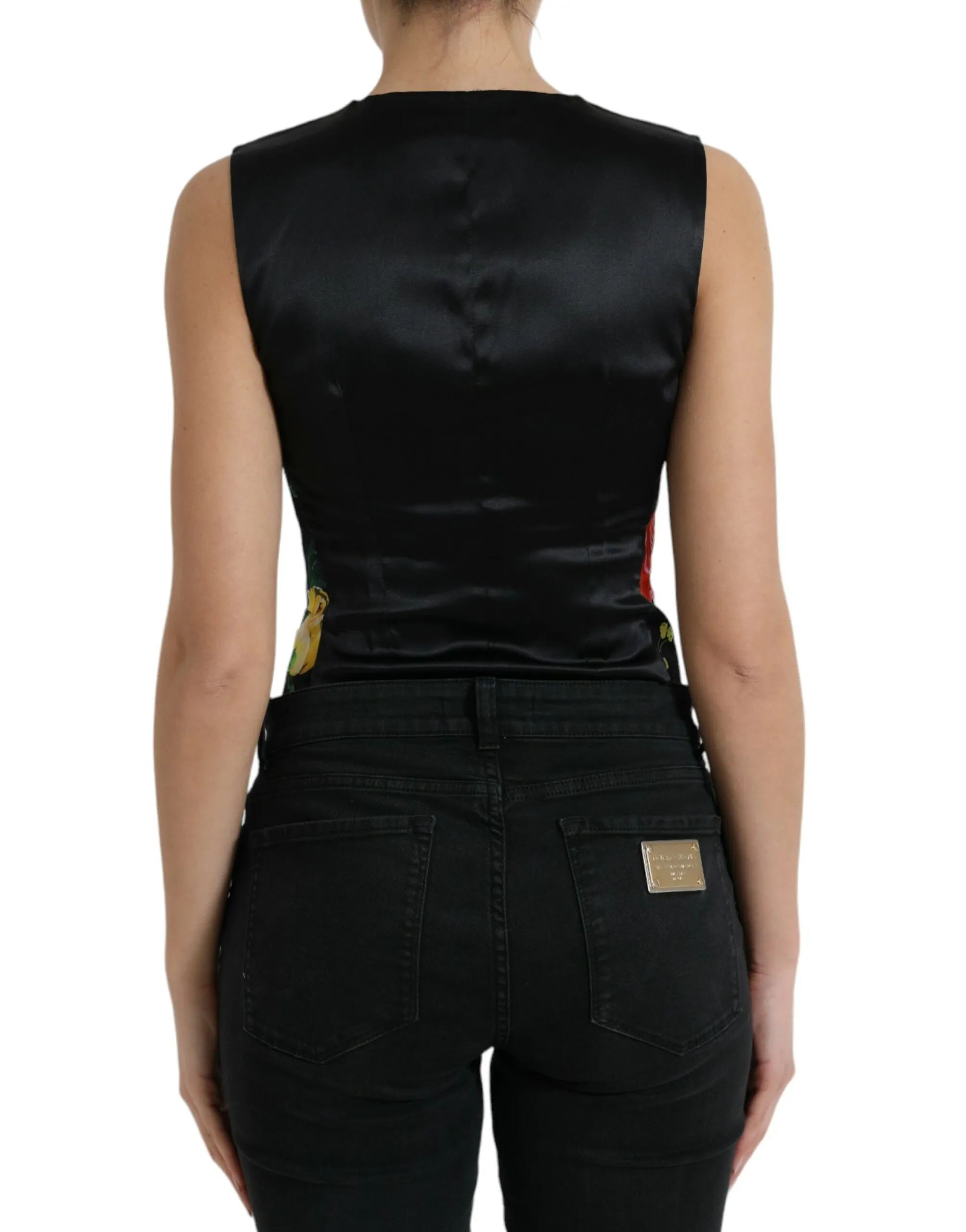Dolce & Gabbana Women's Floral Silk Blend Sleeveless Waistcoat