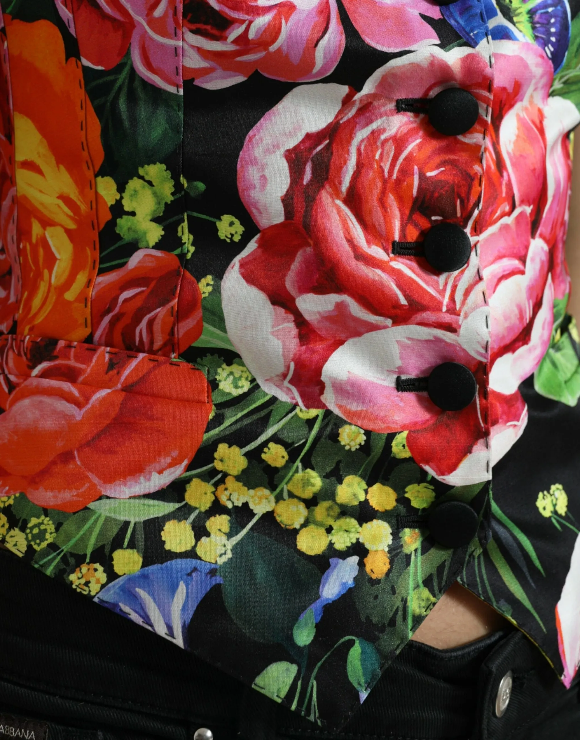 Dolce & Gabbana Women's Floral Silk Blend Sleeveless Waistcoat
