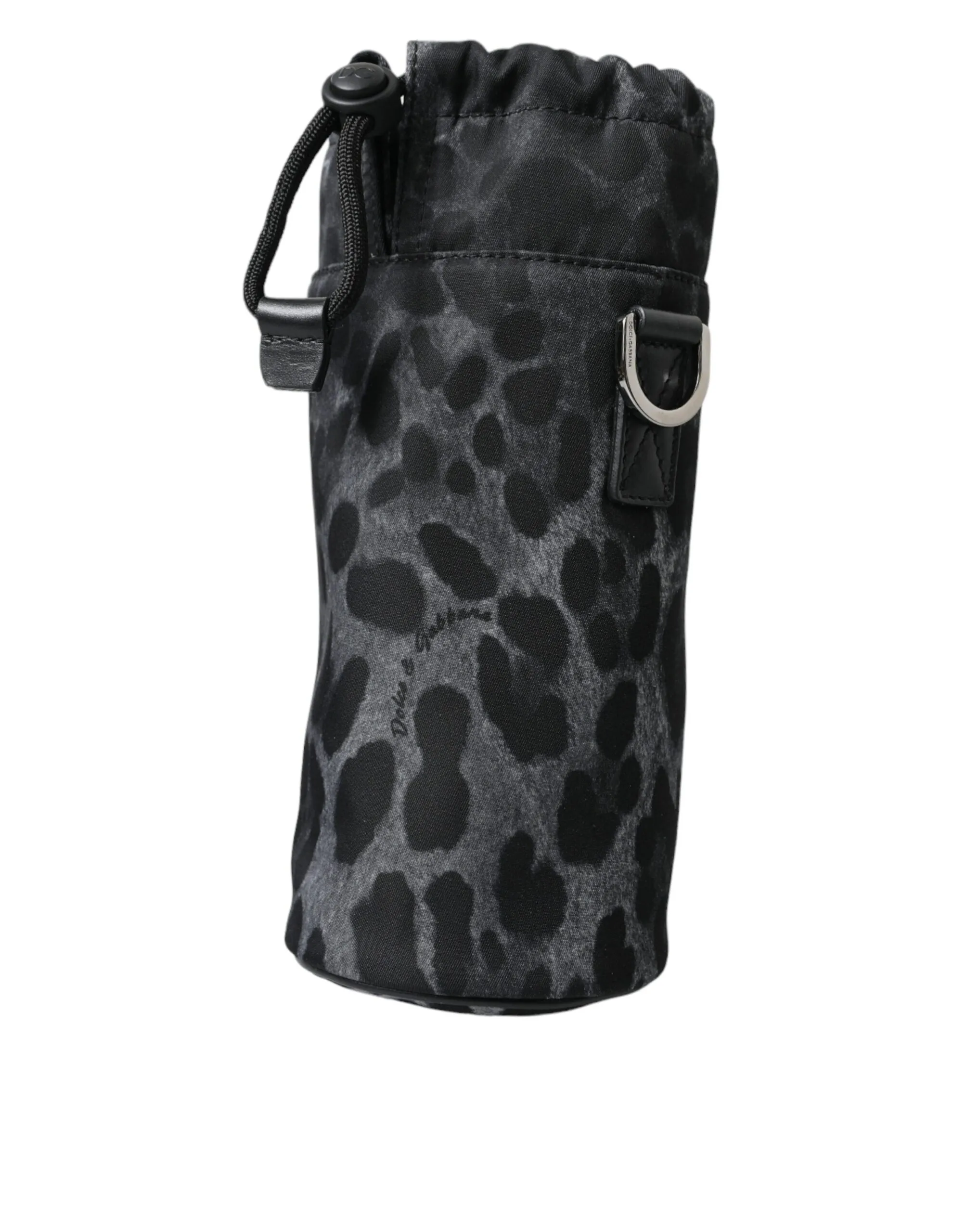 Dolce & Gabbana Men's Chic Leopard Print Round Bottle Cage