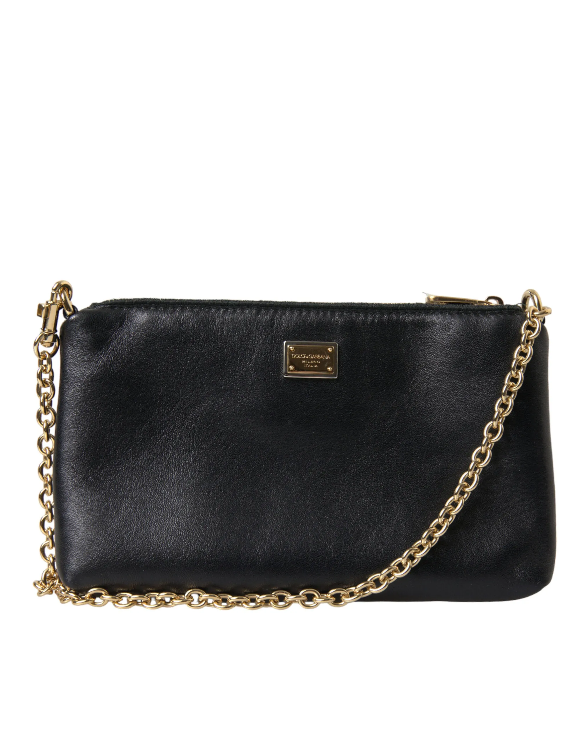 Elegant Embroidered Leather Clutch