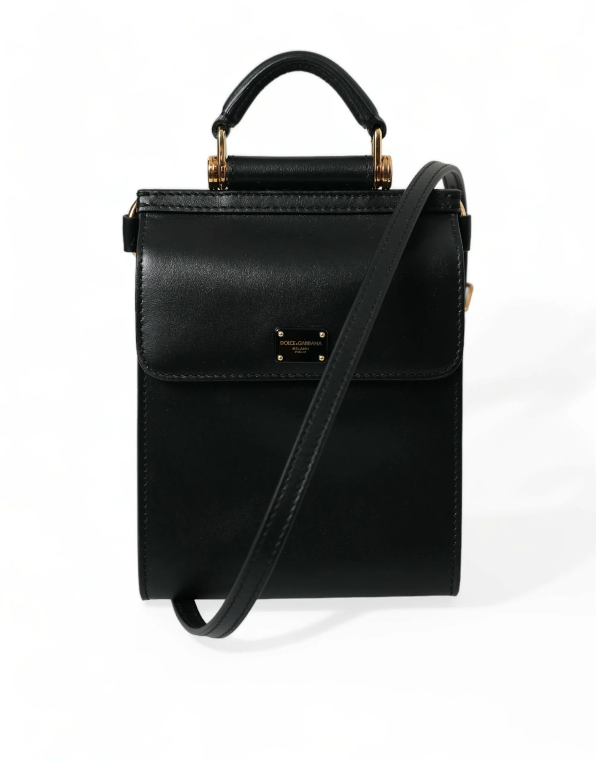 Dolce & Gabbana Women's Elegant Black Leather Crossbody Bag