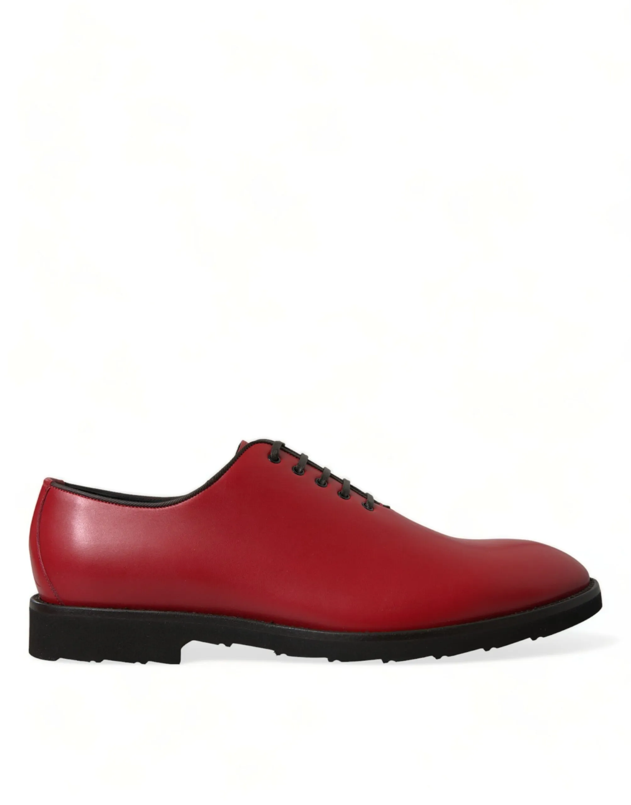 Dolce & Gabbana Men's Elegant Red Leather Oxford Dress Shoes