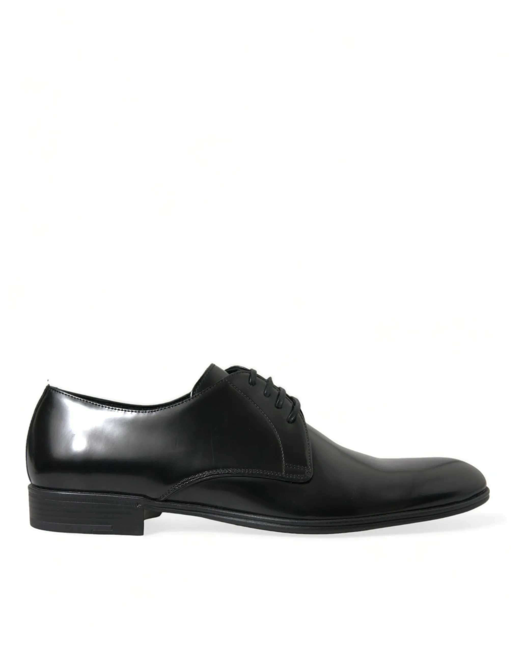 Dolce & Gabbana Men's Elegant Black Leather Derby Formal Shoes