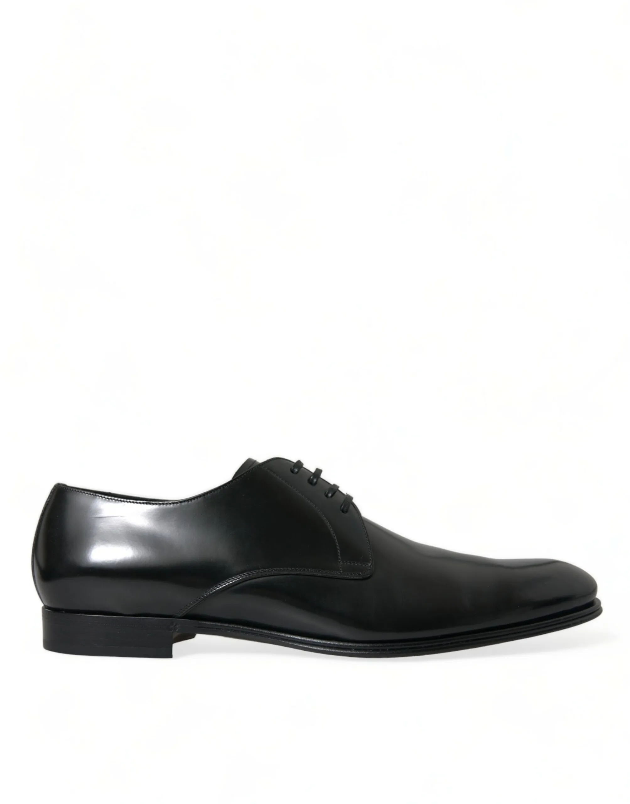 Dolce & Gabbana Men's Elegant Black Calfskin Men's Derby Shoes