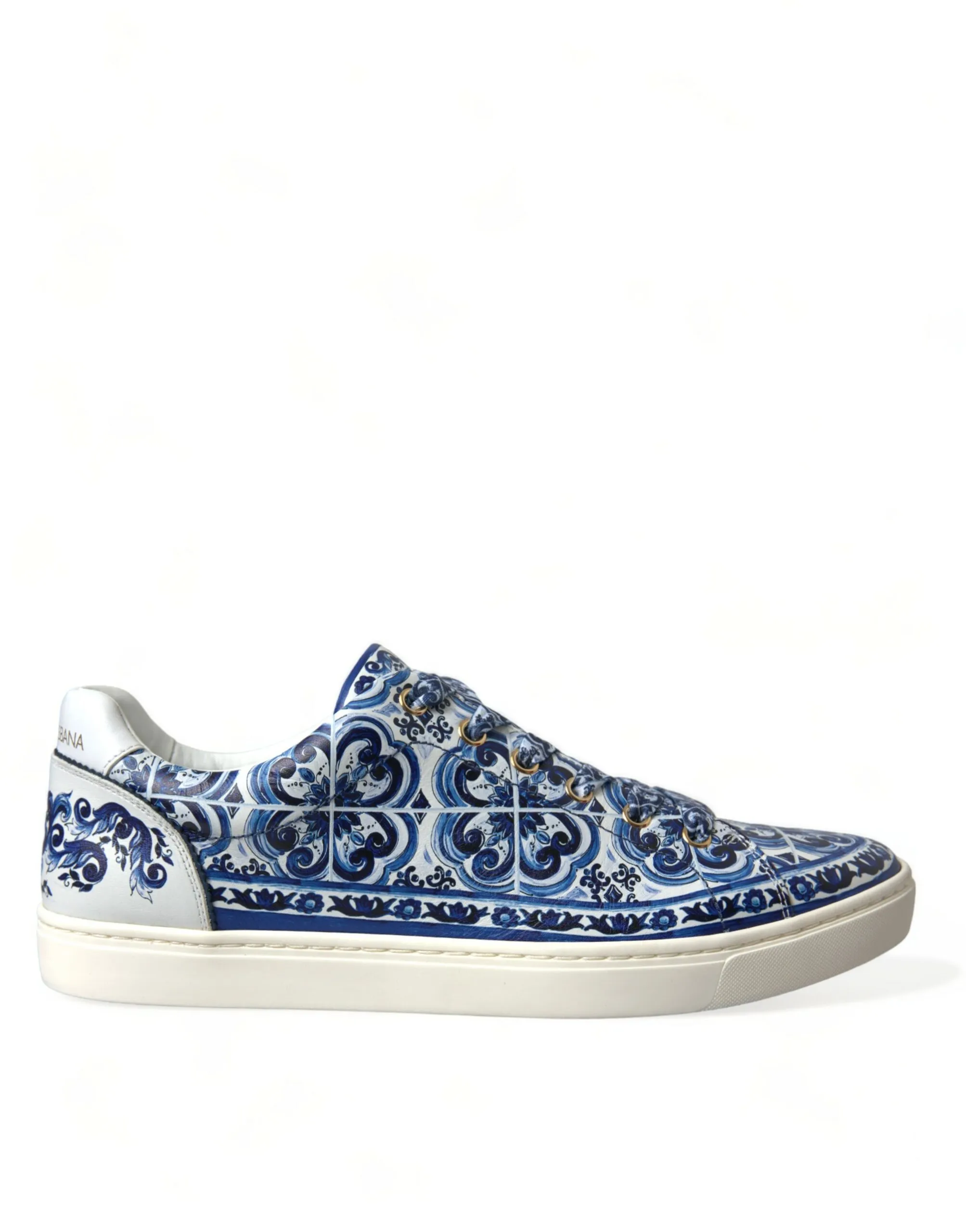 Dolce & Gabbana Men's Elegant Multicolor Calfskin Sneakers
