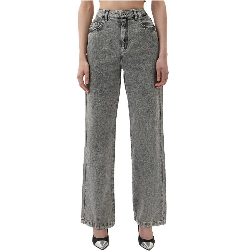 Patrizia Pepe Women's Chic Gray High-Waisted Designer Jeans