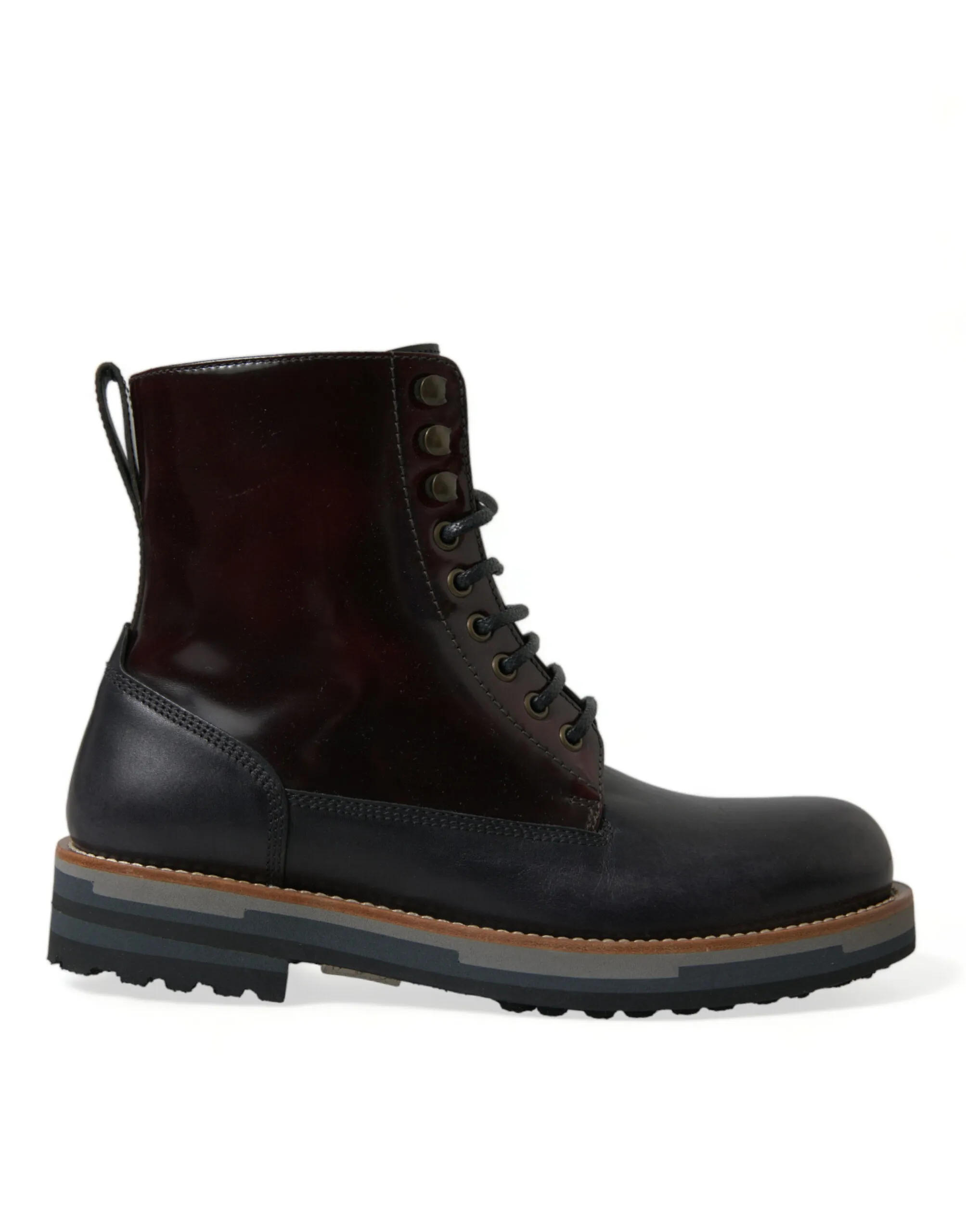 Dolce & Gabbana Men's Elegant Bi-Color Leather Boots