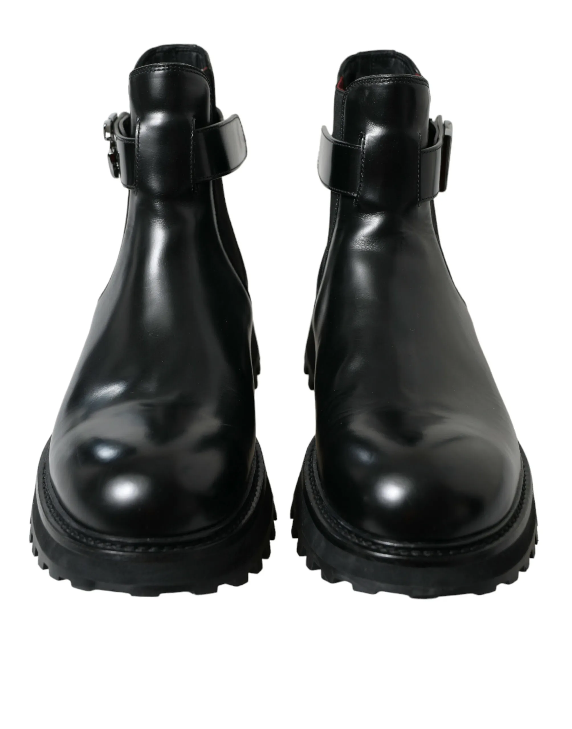 Dolce & Gabbana Men's Elegant Black Calf Leather Chelsea Boots