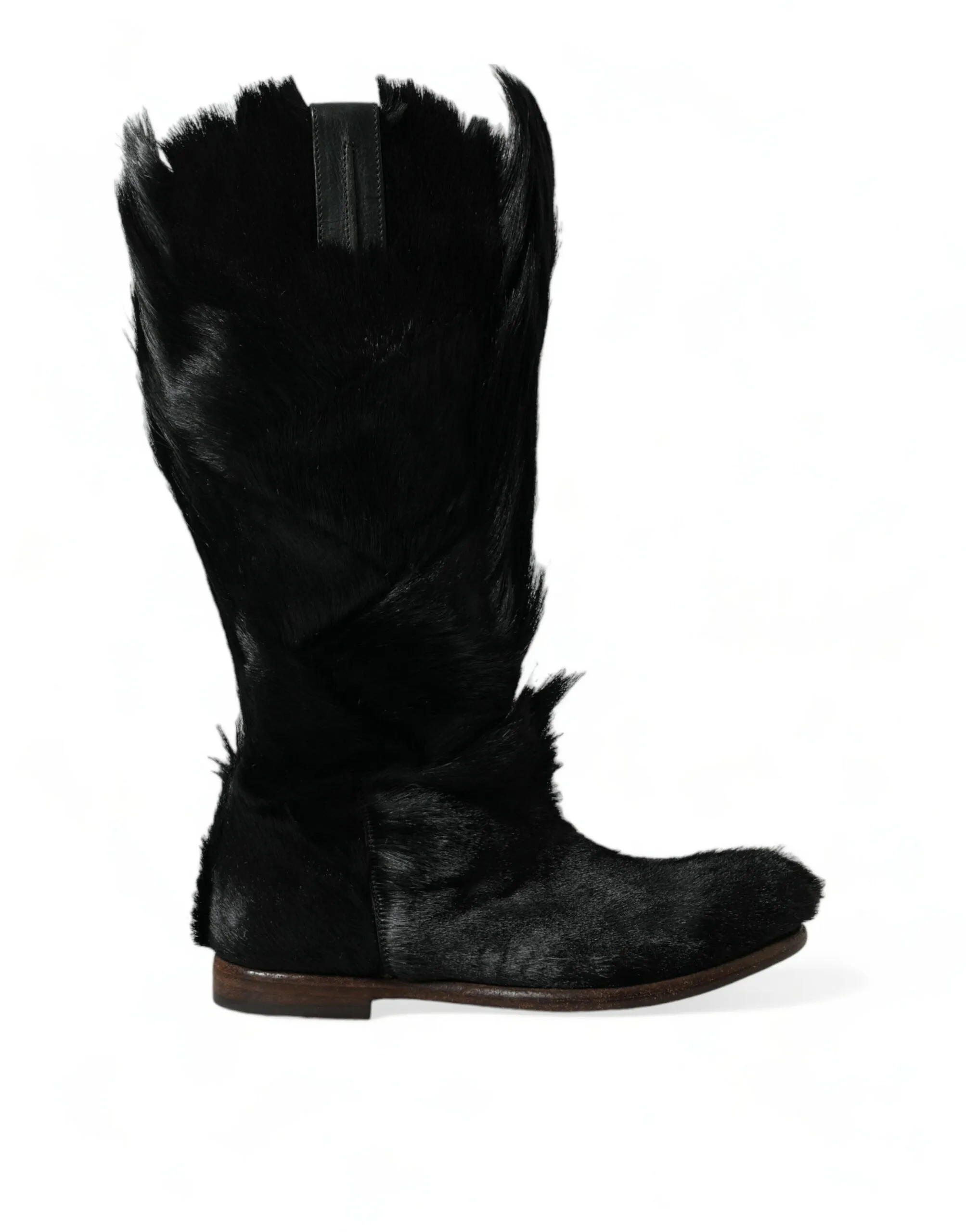 Dolce & Gabbana Men's Opulent Gazelle Fur Mid Calf Boots