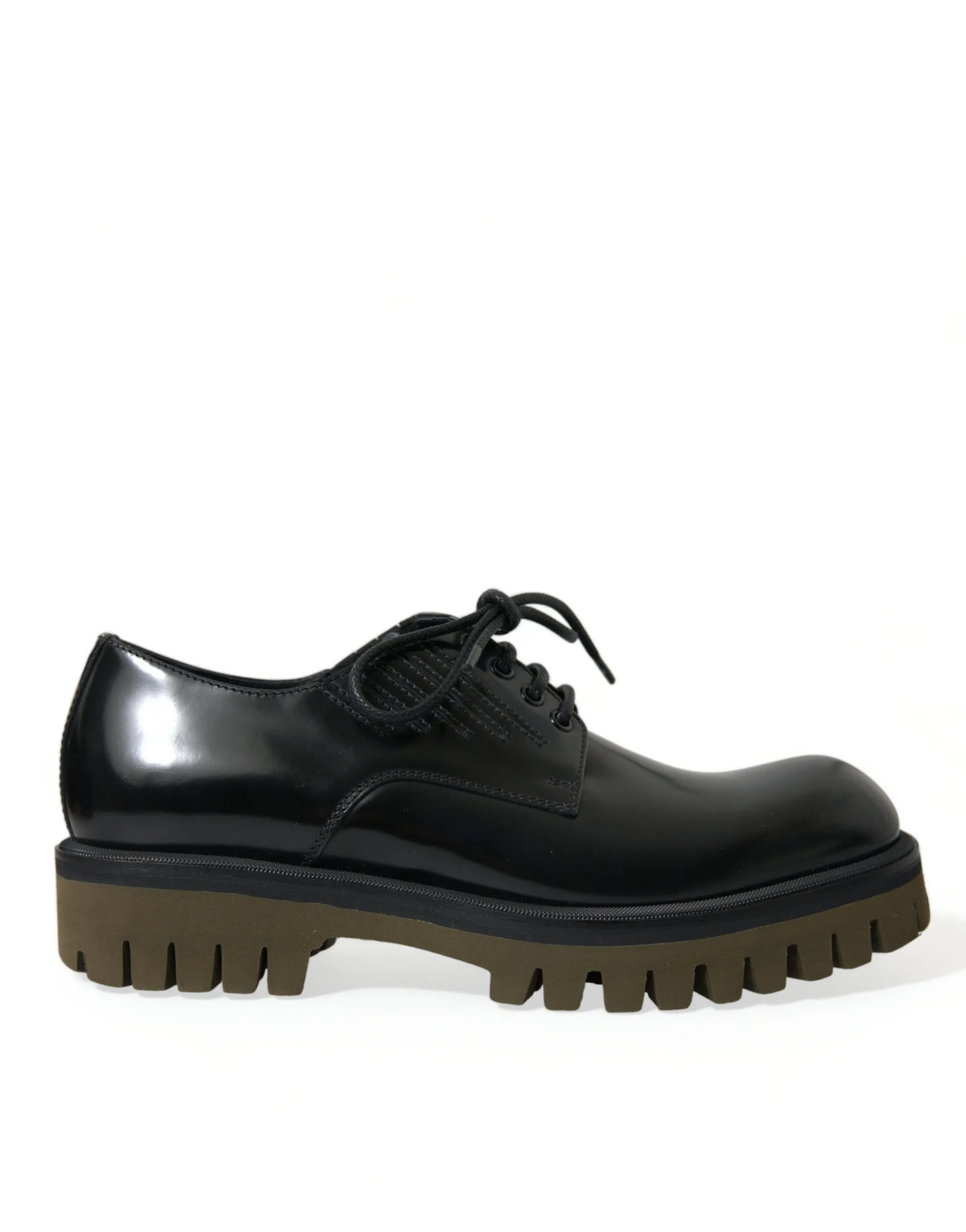 Dolce & Gabbana Men's Elegant Black Leather Derby Dress Shoes