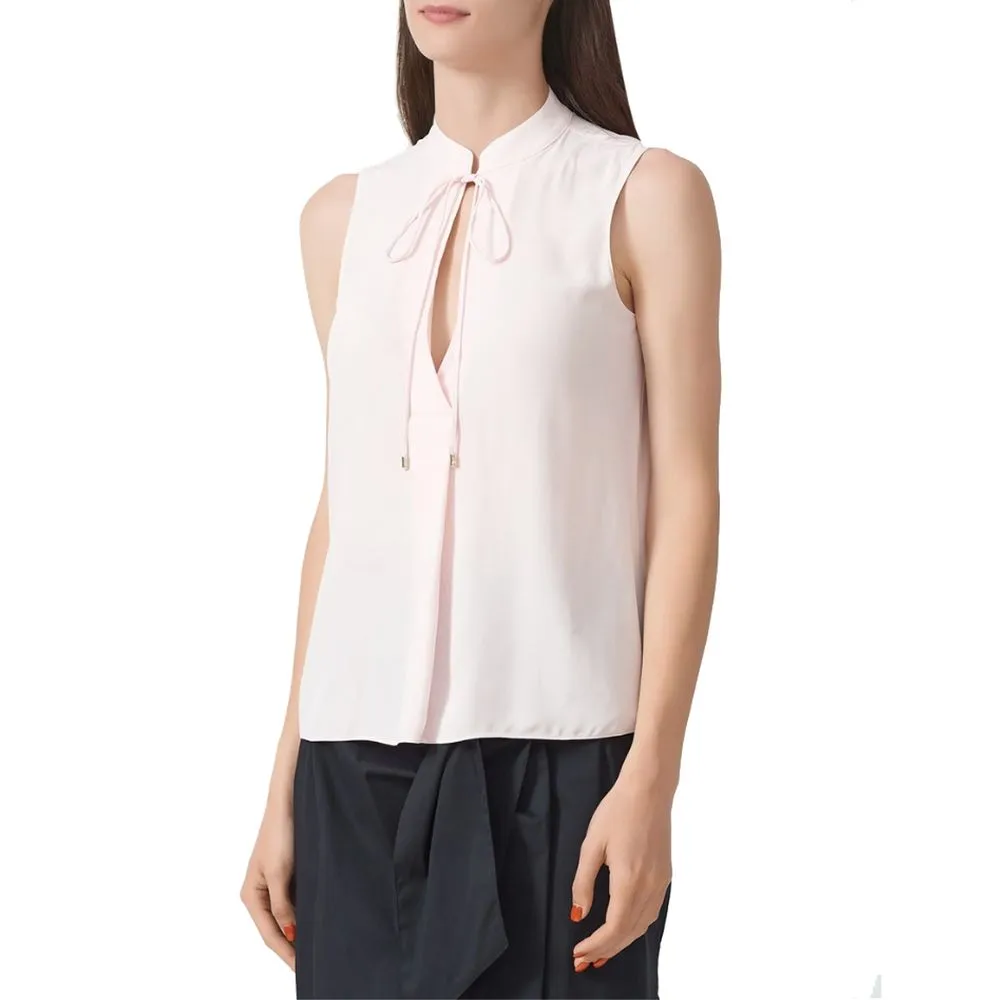 Patrizia Pepe Women's Elegant Sleeveless Viscose Blouse with V-Split